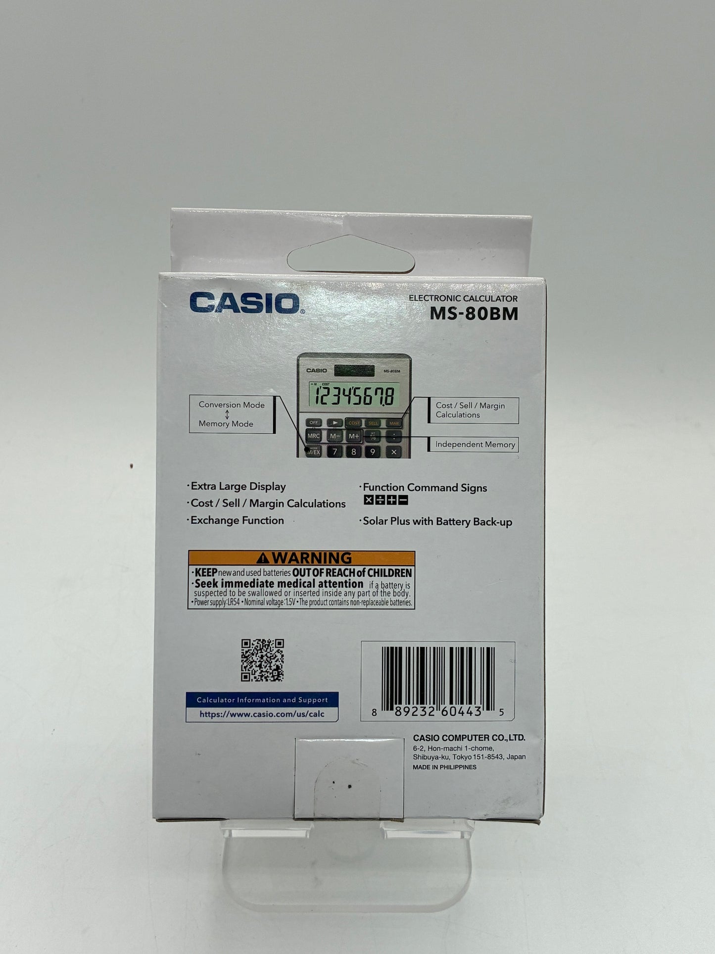 Casio MS-80BM Black Calculator - New In Box!