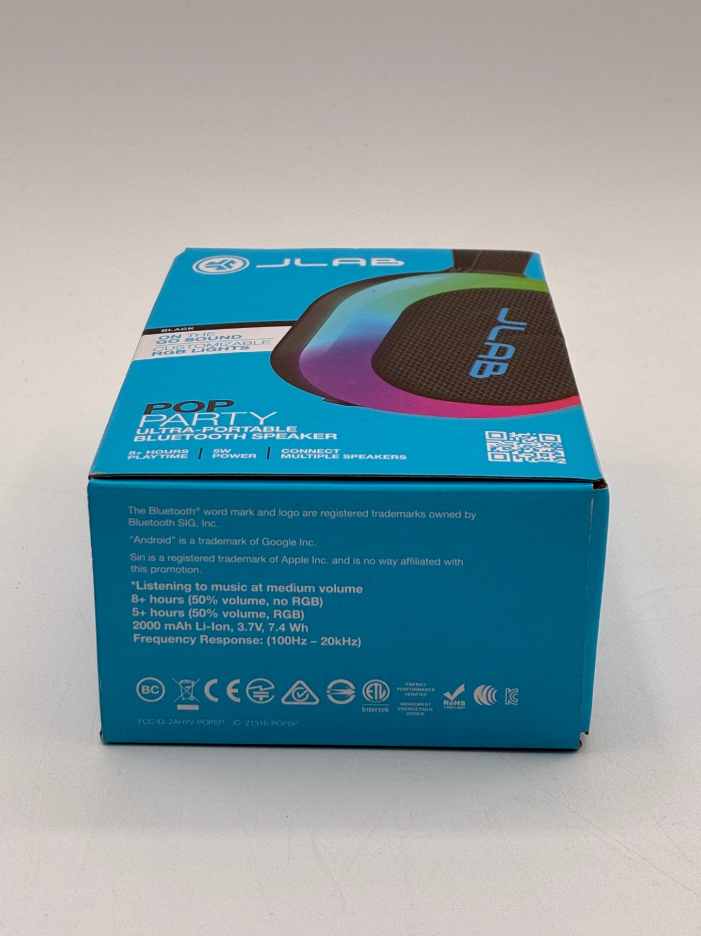 JLab Pop Party Bluetooth Speaker Black - New In Box