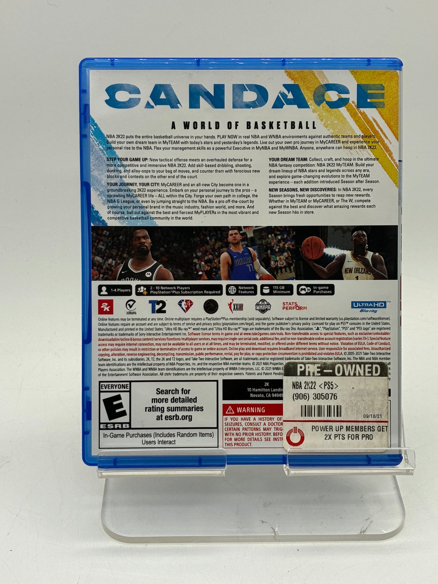 Playstation 5 NBA 2K22 Video Game with Box - Free Shipping