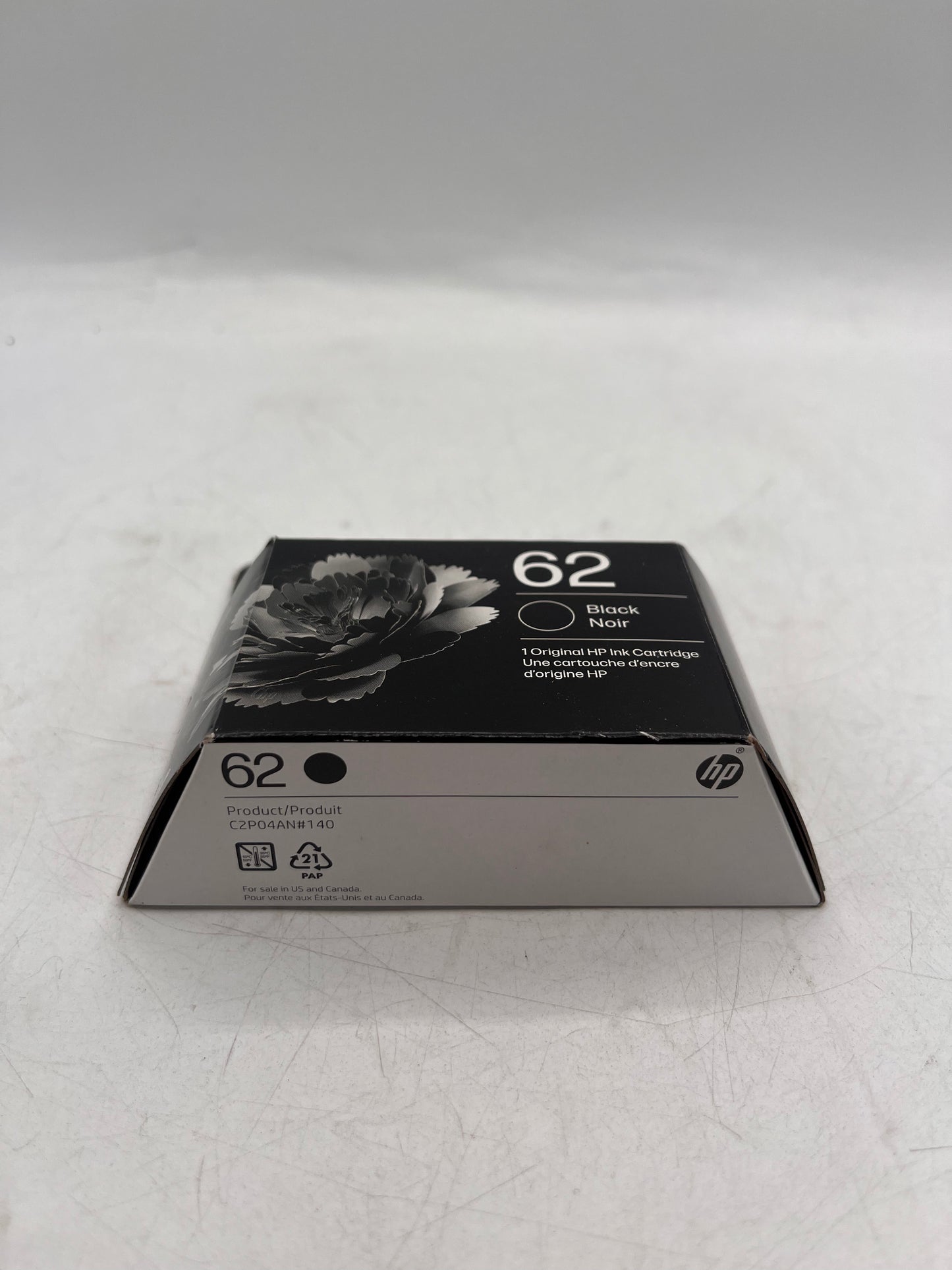 HP 62 Black Original Ink Cartridge C2P04AN#140 New In Box