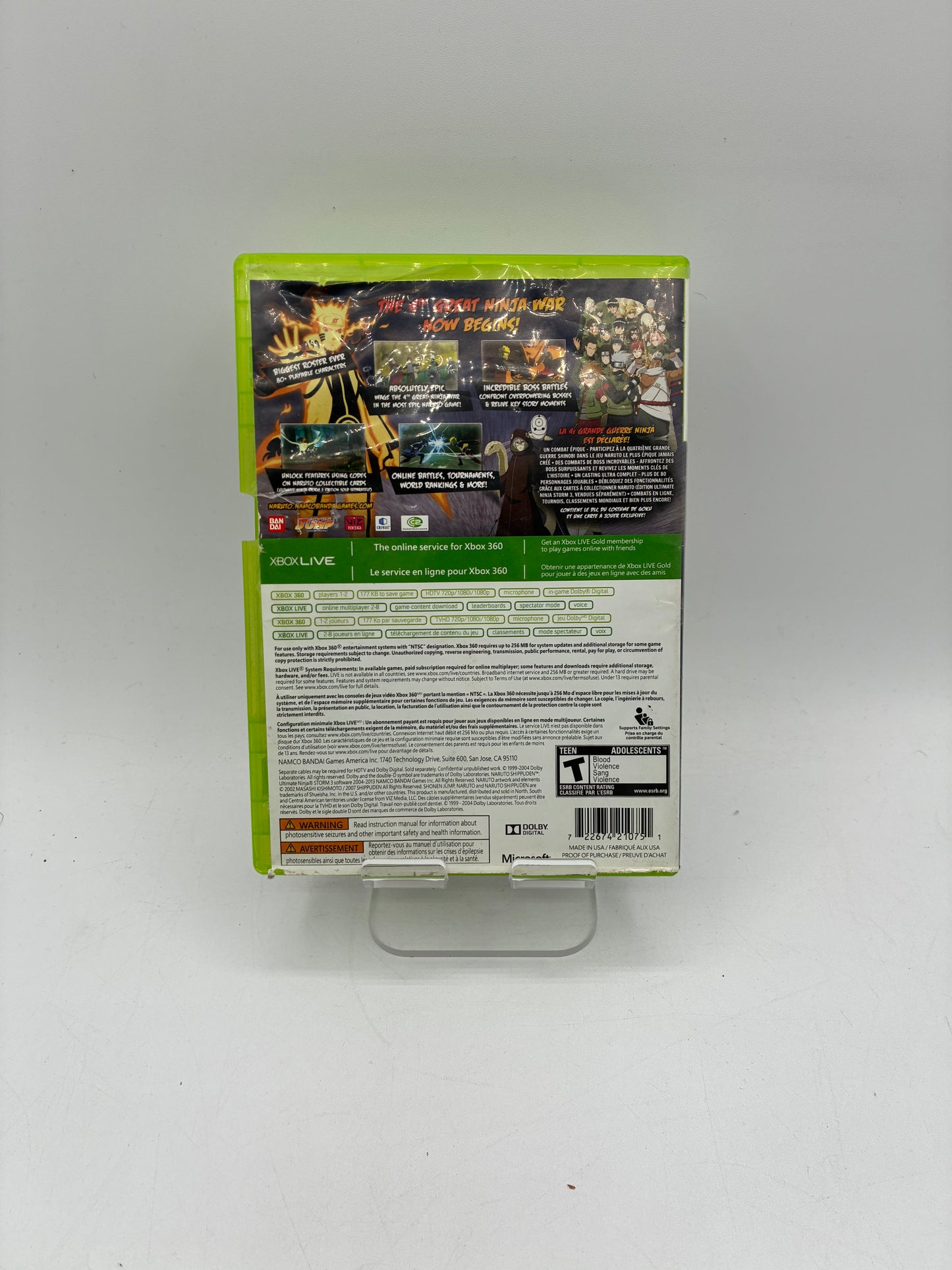 Xbox 360 Naruto Shippuden Ultimate Ninja Storm 3 - Free Shipping