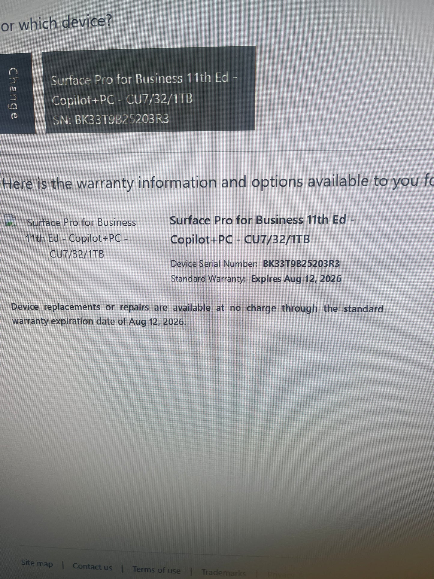 Microsoft Surface Pro 11 for Business 13" Silver Ultra 7 268V 32GB 1TB MINT Condition