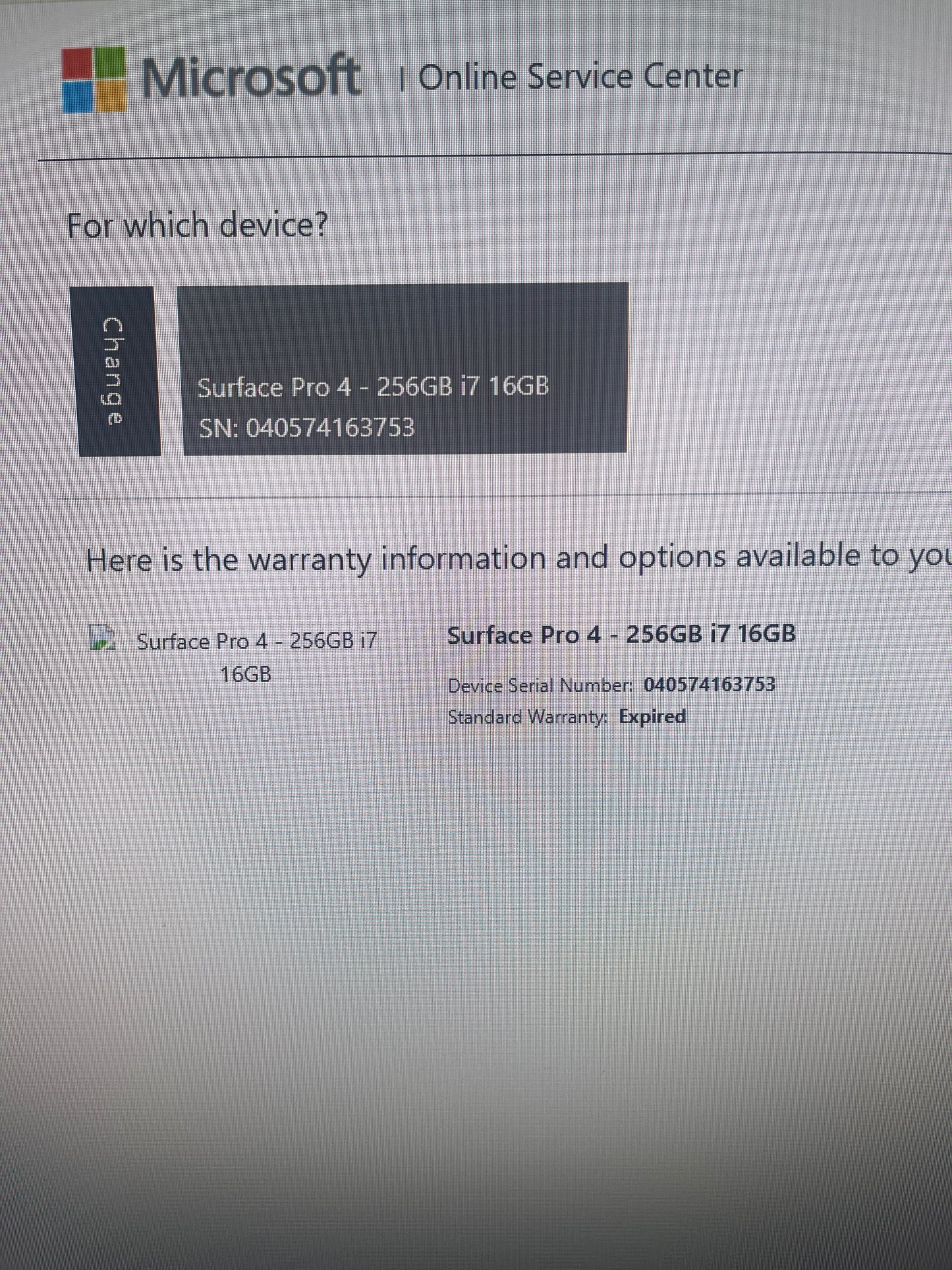 Microsoft Surface Pro 4 1724 12.3" i7-6650U 2.2GHz 16GB RAM 256GB SSD Great Condition