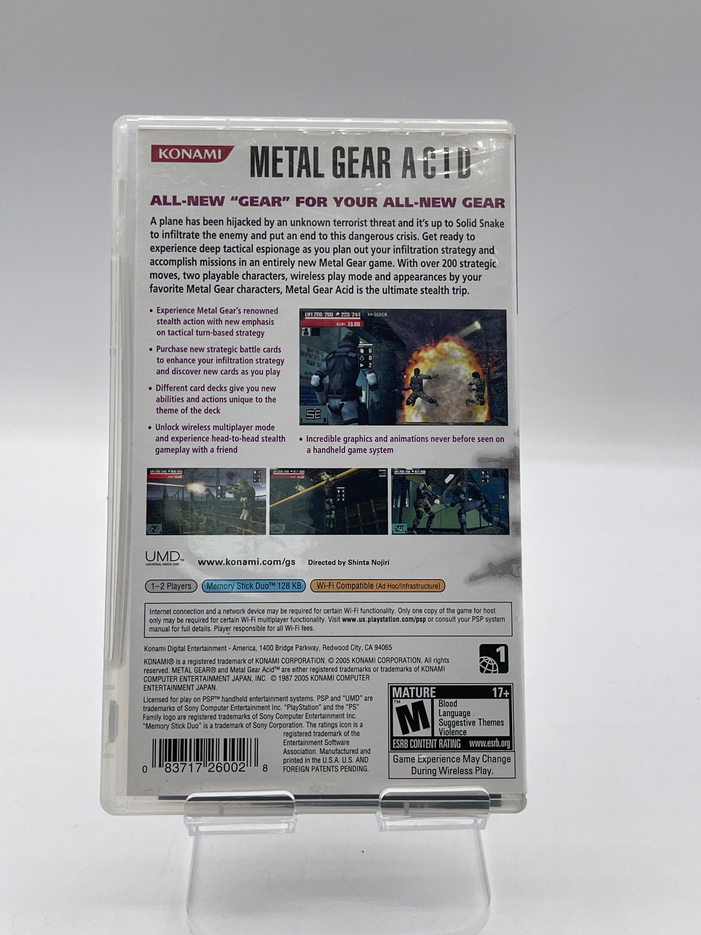 Metal Gear Acid PSP Sony Playstation Portable Complete w. Manual CIB - Tested