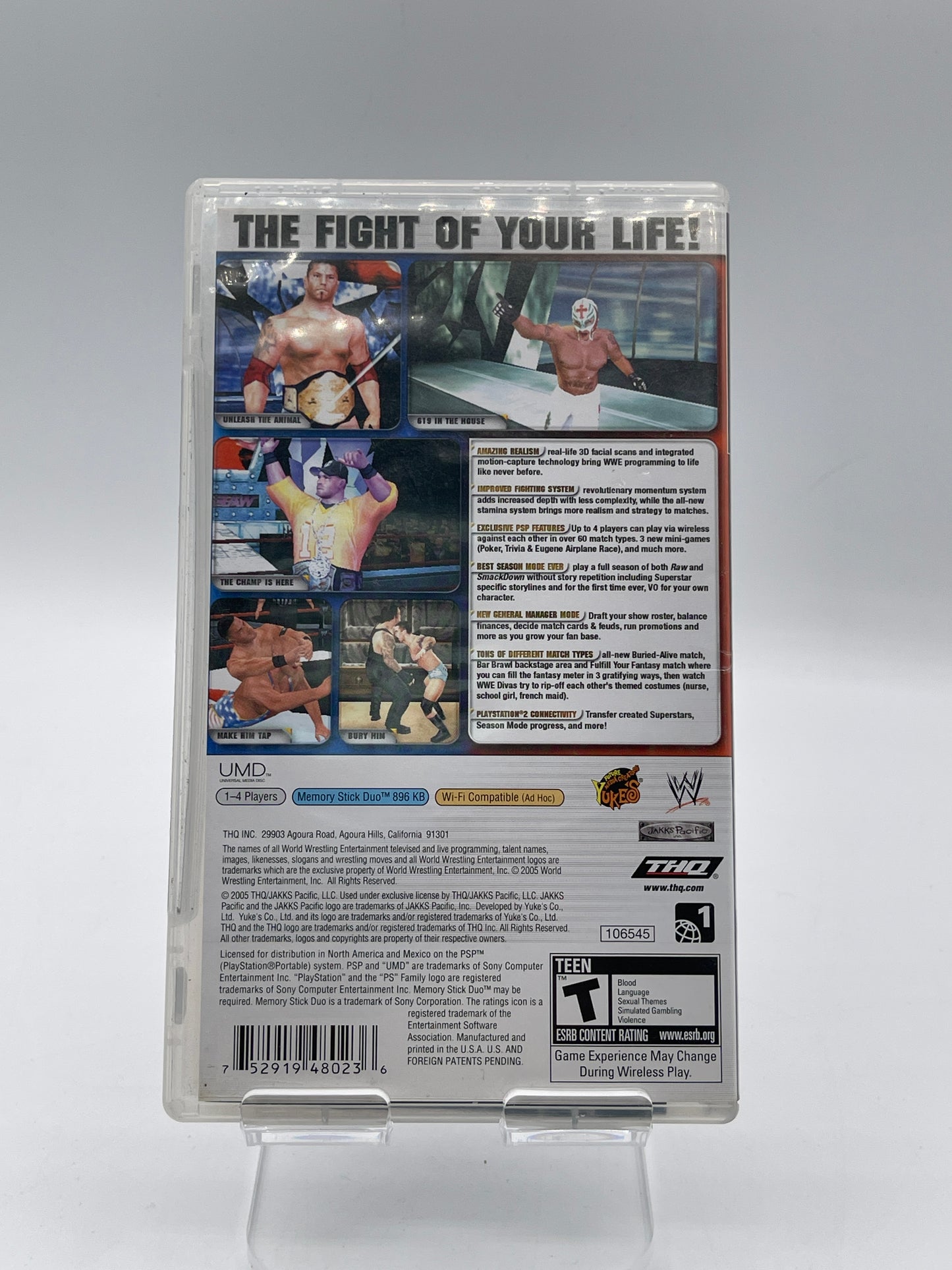 PSP WWE Smackdown vs. Raw 2006 Video Game - Used with Box