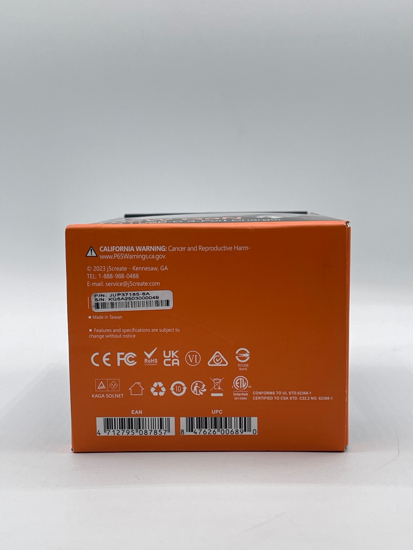 j5create 185W GaN PD3.1 USB-C 3-Port Charger (JUP37185-1A) - Black Free Shipping !