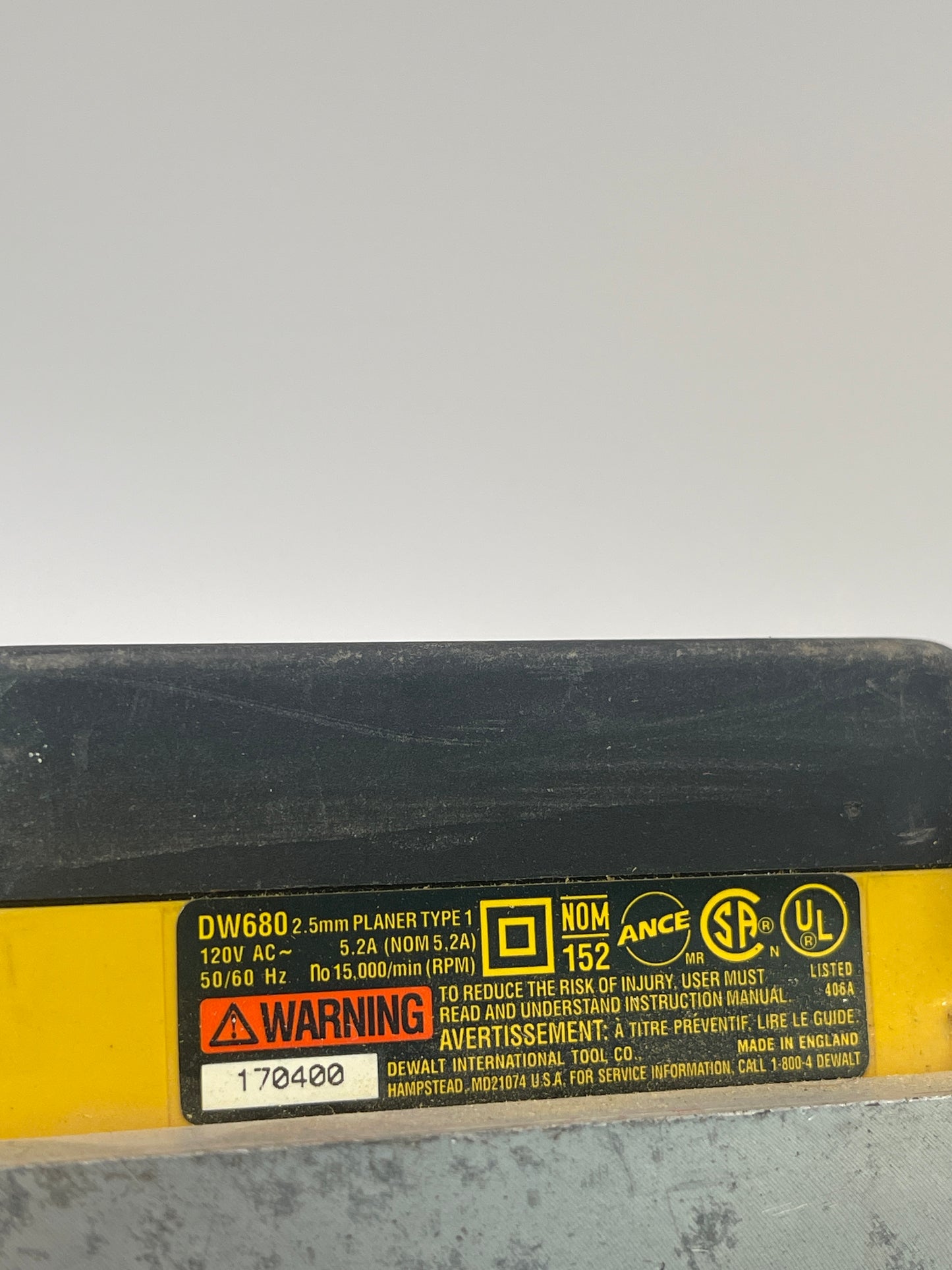 DEWALT DW680 2.5mm Corded Planer (CP1017253) Free Shipping