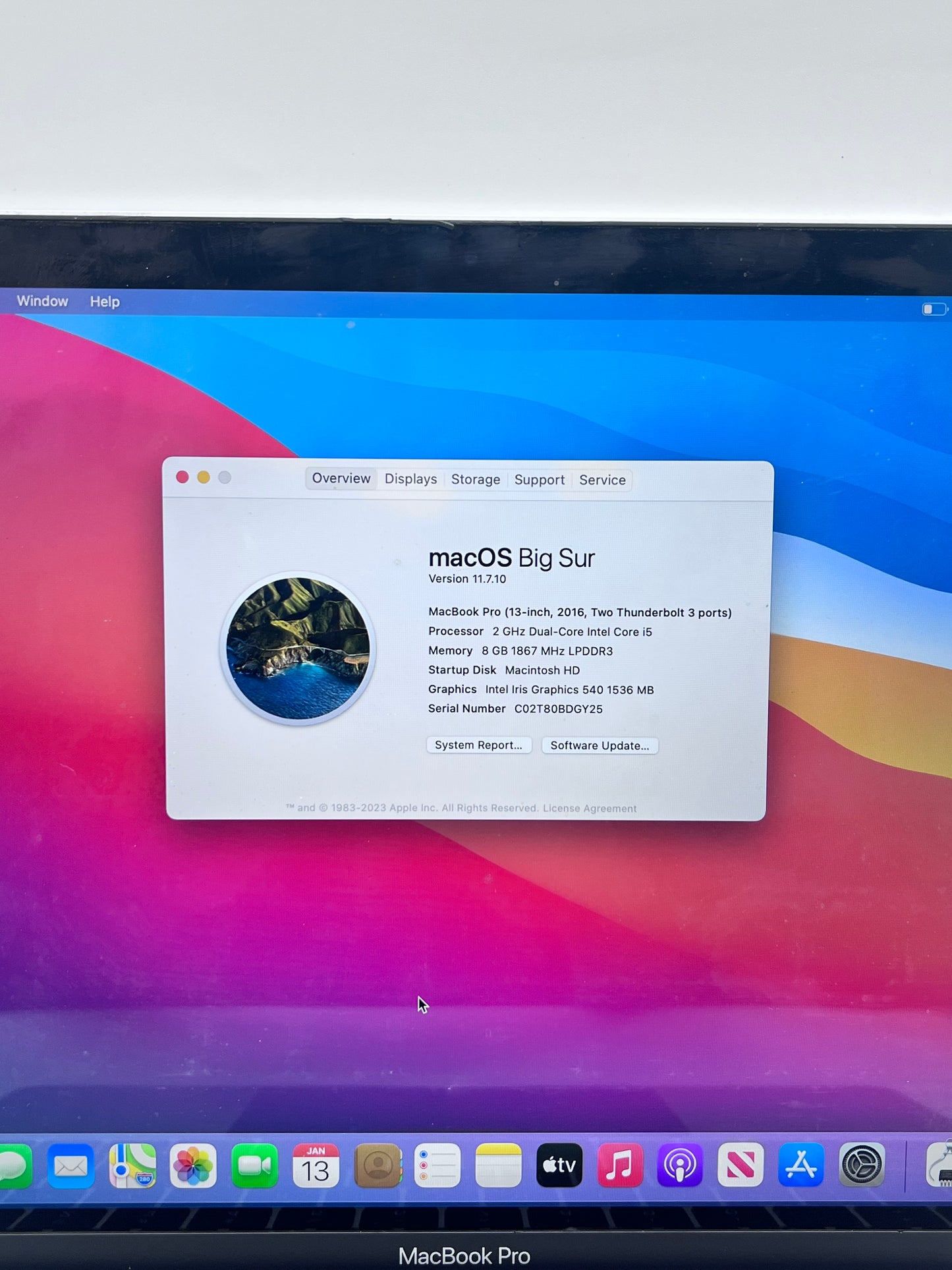 Apple MacBook Pro 13" A1708 i5 8GB 256GB 2016 Silver Free Shipping
