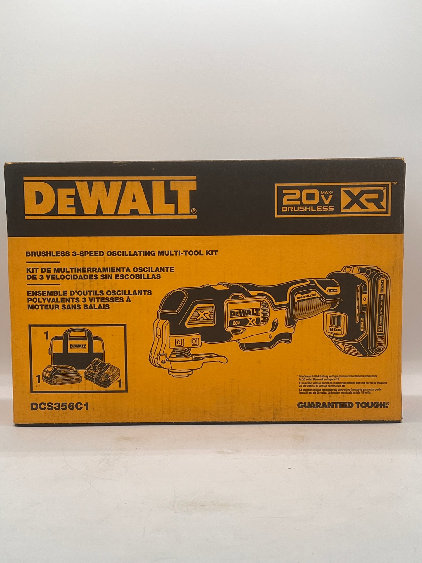 DEWALT DCS356C1 20V MAX XR 3-Speed Cordless Oscillating Tool Kit w/ Battery