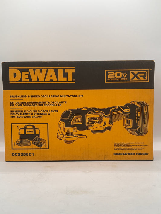 DEWALT DCS356C1 20V MAX XR 3-Speed Cordless Oscillating Tool Kit w/ Battery