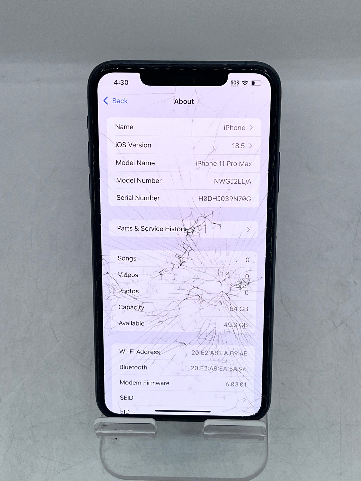 Apple iPhone 11 Pro Max NWGJ2LL/A A2161  128GB Unlocked - Green