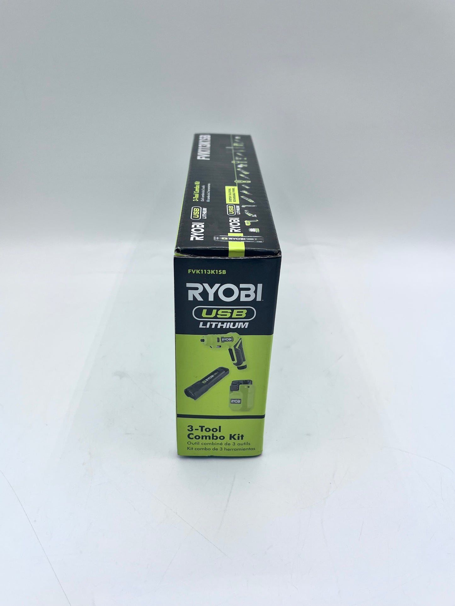 Ryobi USB Lithium 3-Tool Combo Kit Screwdriver Mini LED Flashlight