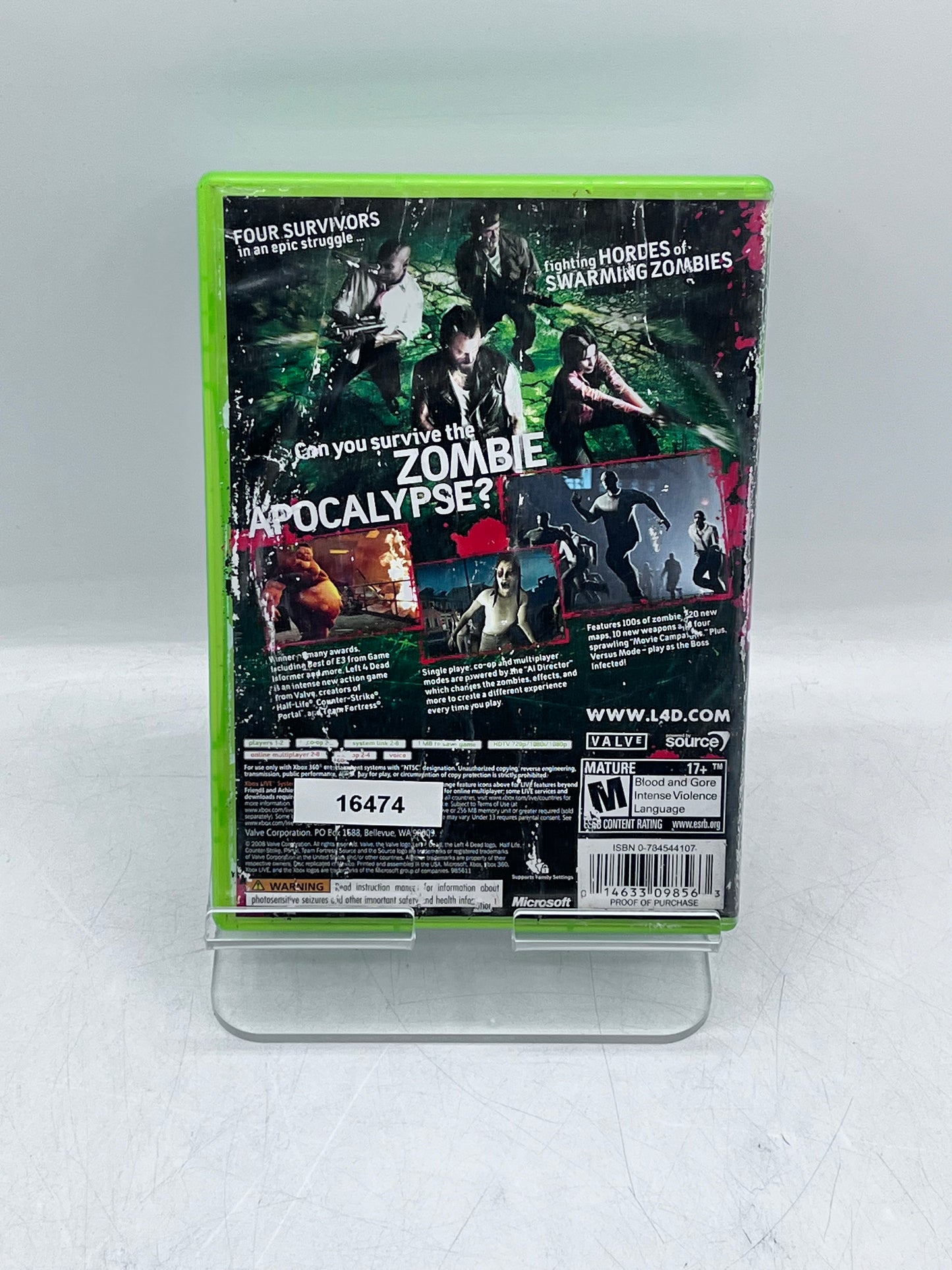 Left 4 Dead Xbox 360 Video Game - Free Shipping!