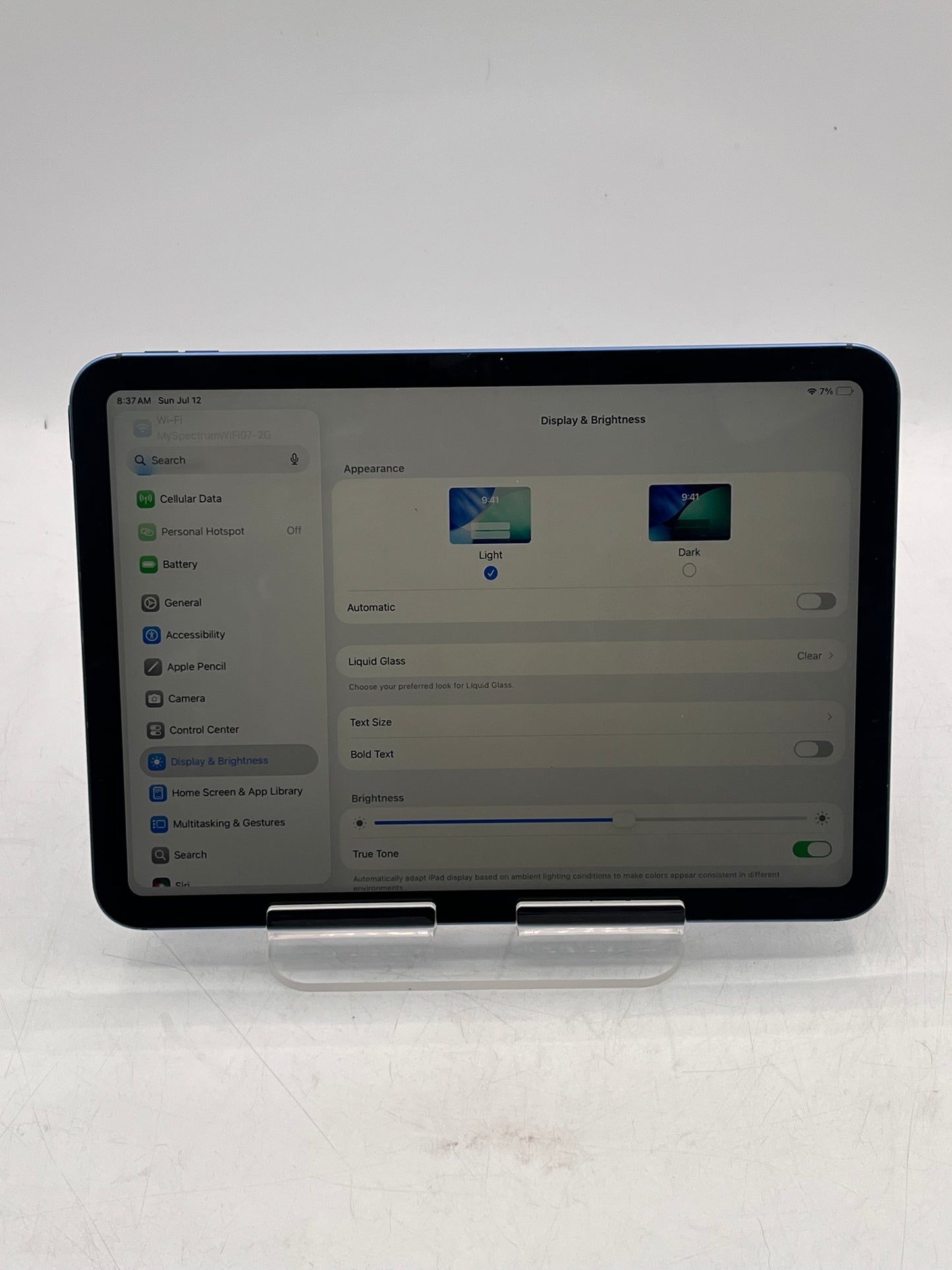 Unlocked Apple iPad (A16) A3355  ND7G4LL/A  128GB Blue WiFi + Cellular Tablet 100% BATT