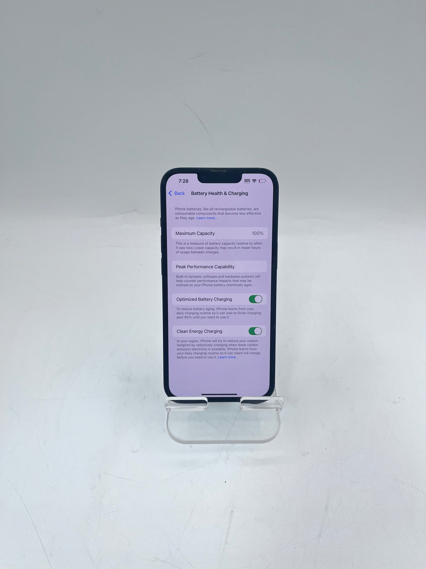 Apple iPhone 13 128GB Boost Mobile MMM63LL/A A2482 Blue BH 100% READ!!