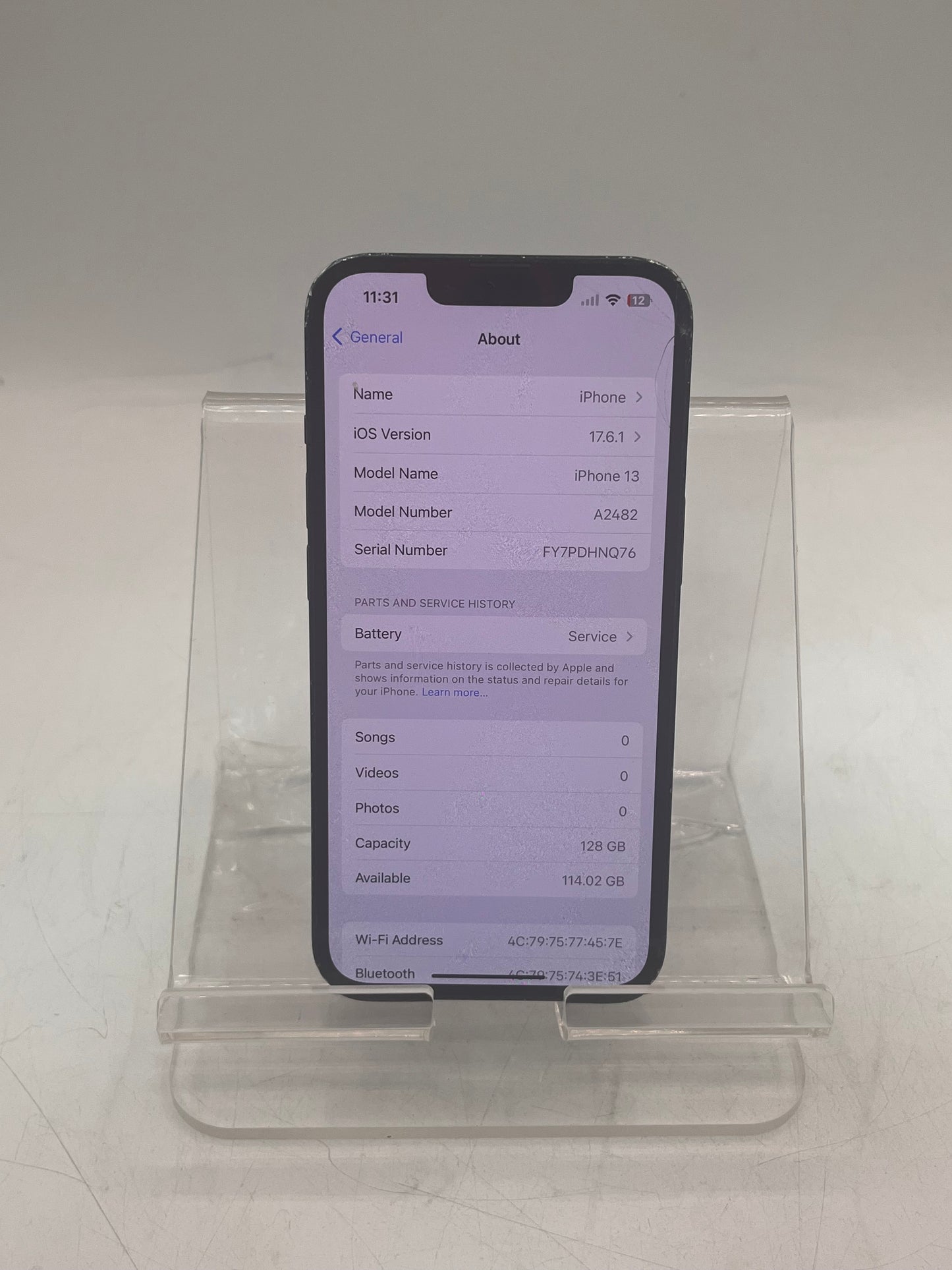 Unlocked  Apple iPhone 13 128GB MLA23LL/A A2482 Black READ