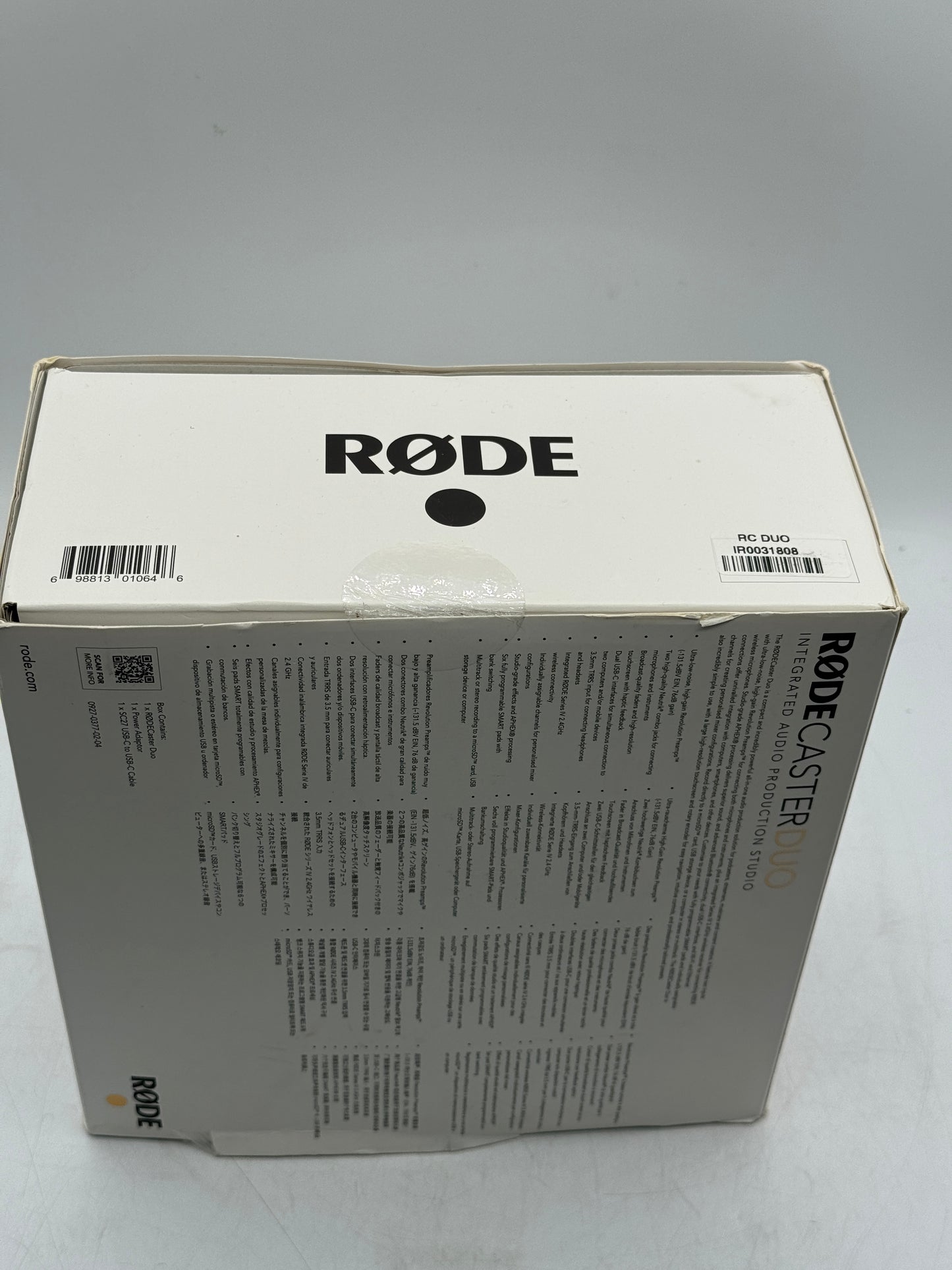 RODE RODECaster Duo Integrated Audio Production Studio Streaming Mixer Free S/H NEW!