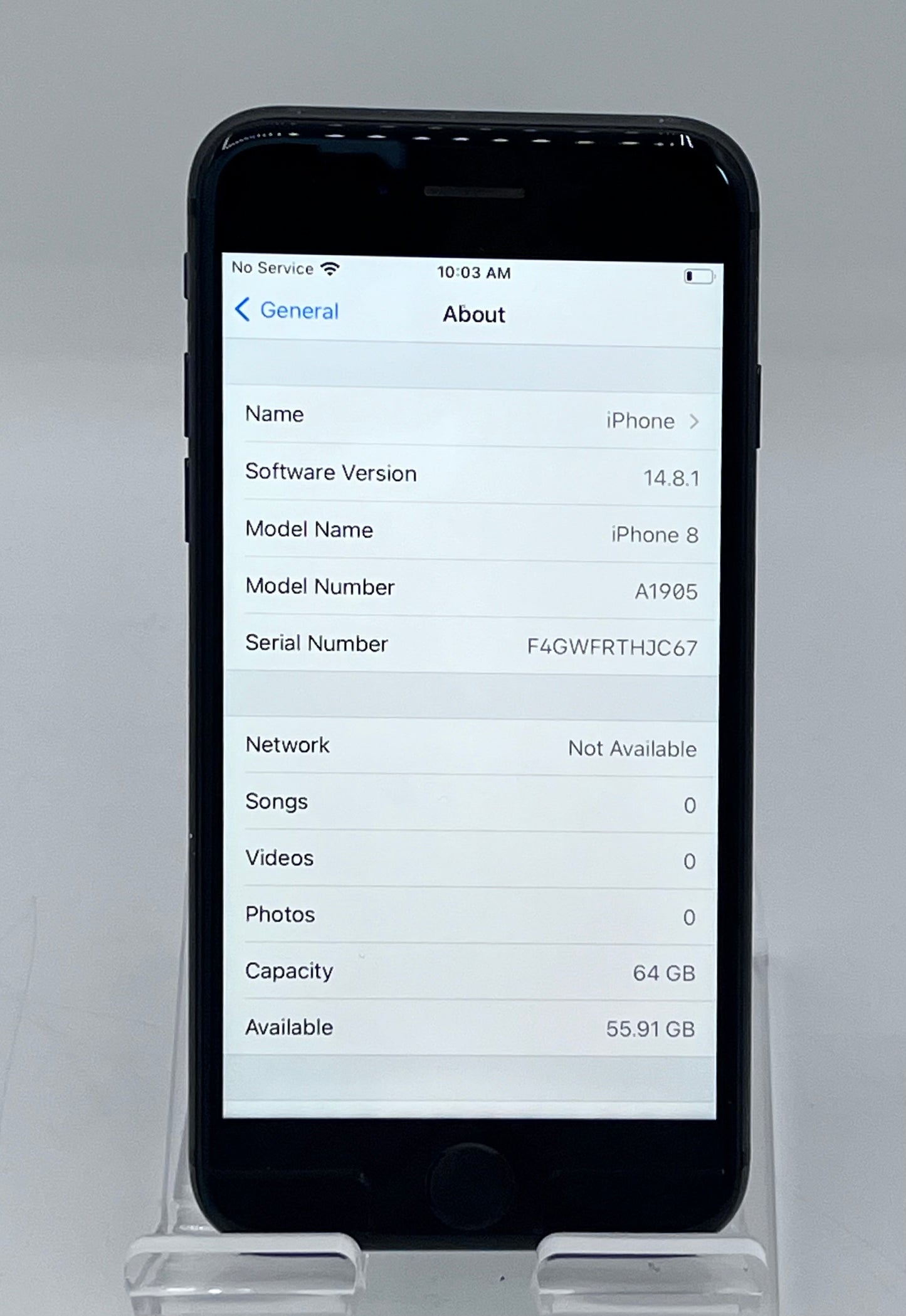 Apple iPhone 8 A1905 MQ6Y2LL/A 64GB Black T Mobile Only