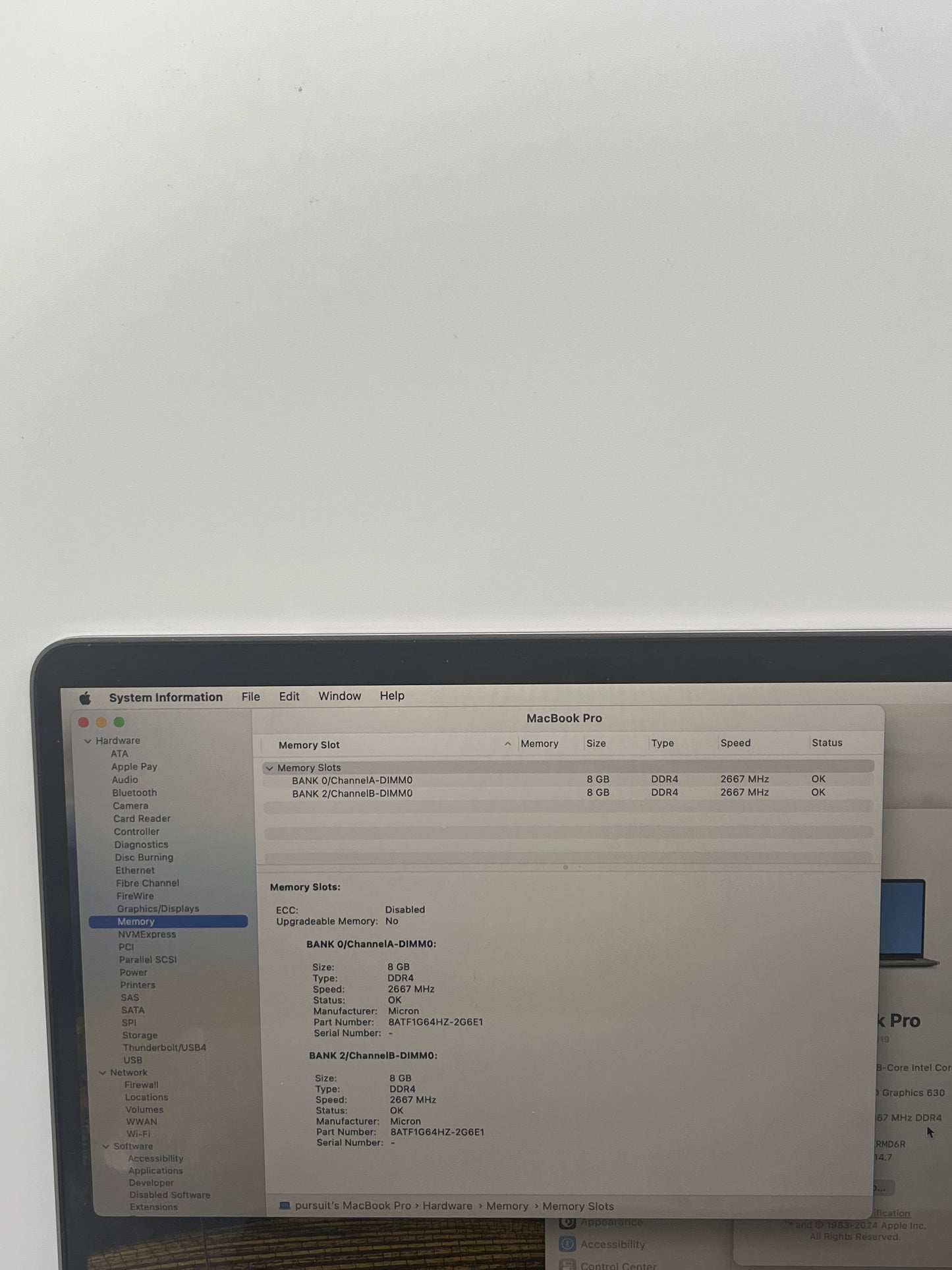 Apple MacBook Pro 16" A2141 2019 Core i9 16GB RAM 512GB Silver