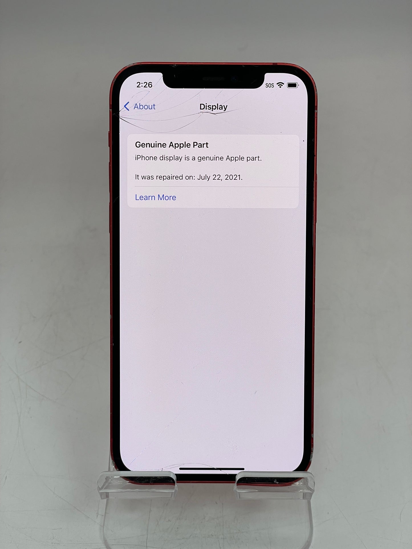 Unlocked Apple iPhone 12 Red 64GB A2172 MGG73LL/A READ