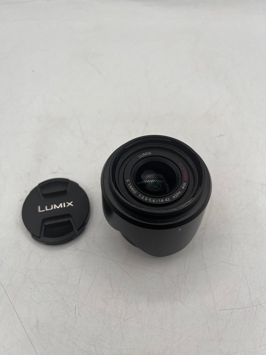Panasonic Lumix G Vario 14-42mm ASPH 52mm Mega O.I.S. Camera Lens - Black