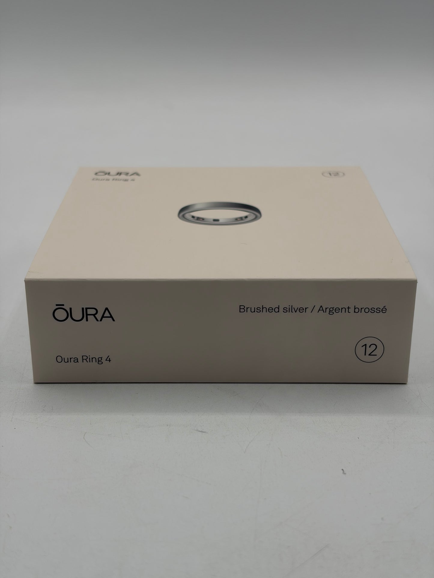 Oura Ring 4 Smart Activity Tracker - Size 12 - (JZ90-54220-12) - Brushed Silver