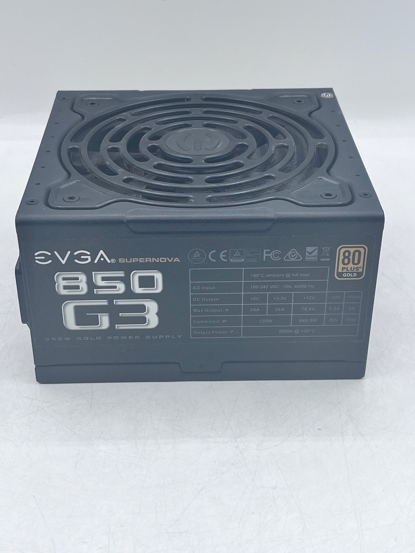 EVGA SuperNOVA 850 G3 80 Plus Gold 850W Modular Power Supply Unit - Black