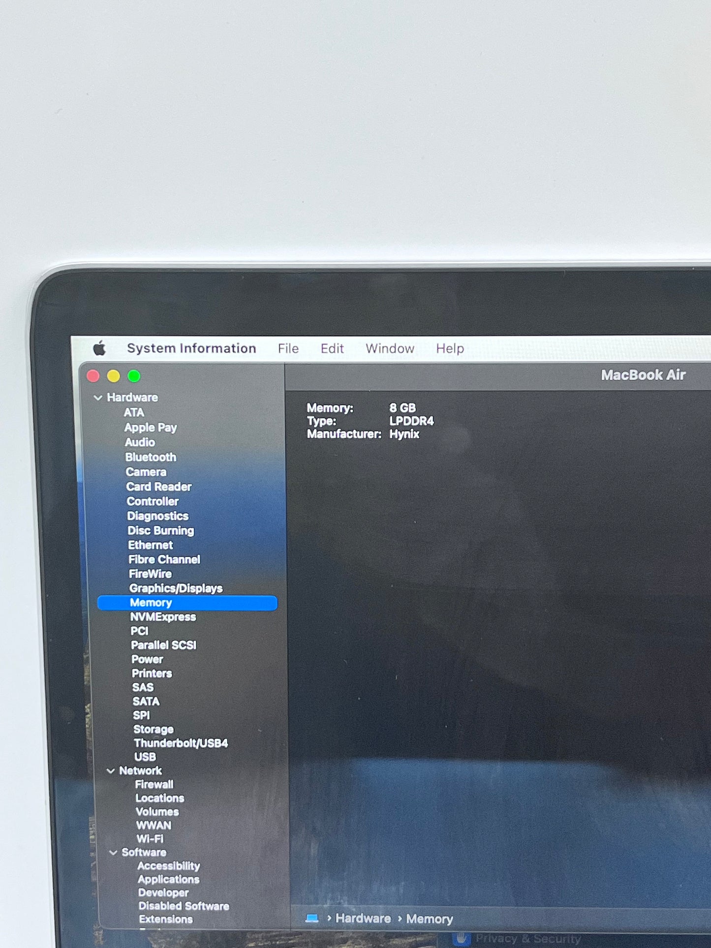 2020 Apple MacBook Air 13.3" M1 7C 8GB 128GB A2337 REMOTELY MANAGED