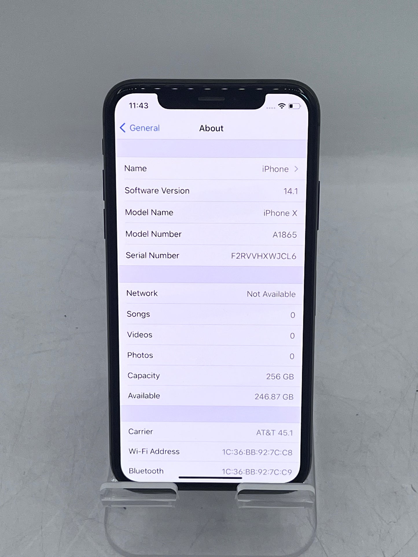 Unlocked Apple iPhone X 256GB 3GB MQA82LL/A A1865 - Space Gray