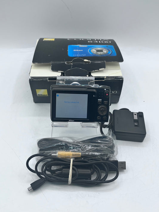 Nikon COOLPIX S3100 Oriental Blue Digital Camera w/ Batt, Charger Tested Free Shipping