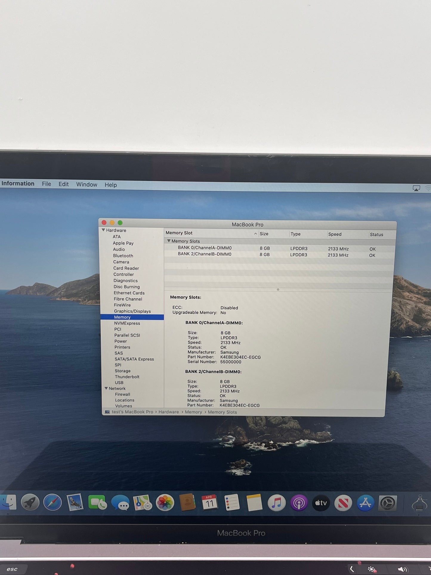 Apple MacBook Pro 13" A1989 2019 Core i5 16GB 256GB Space Gray