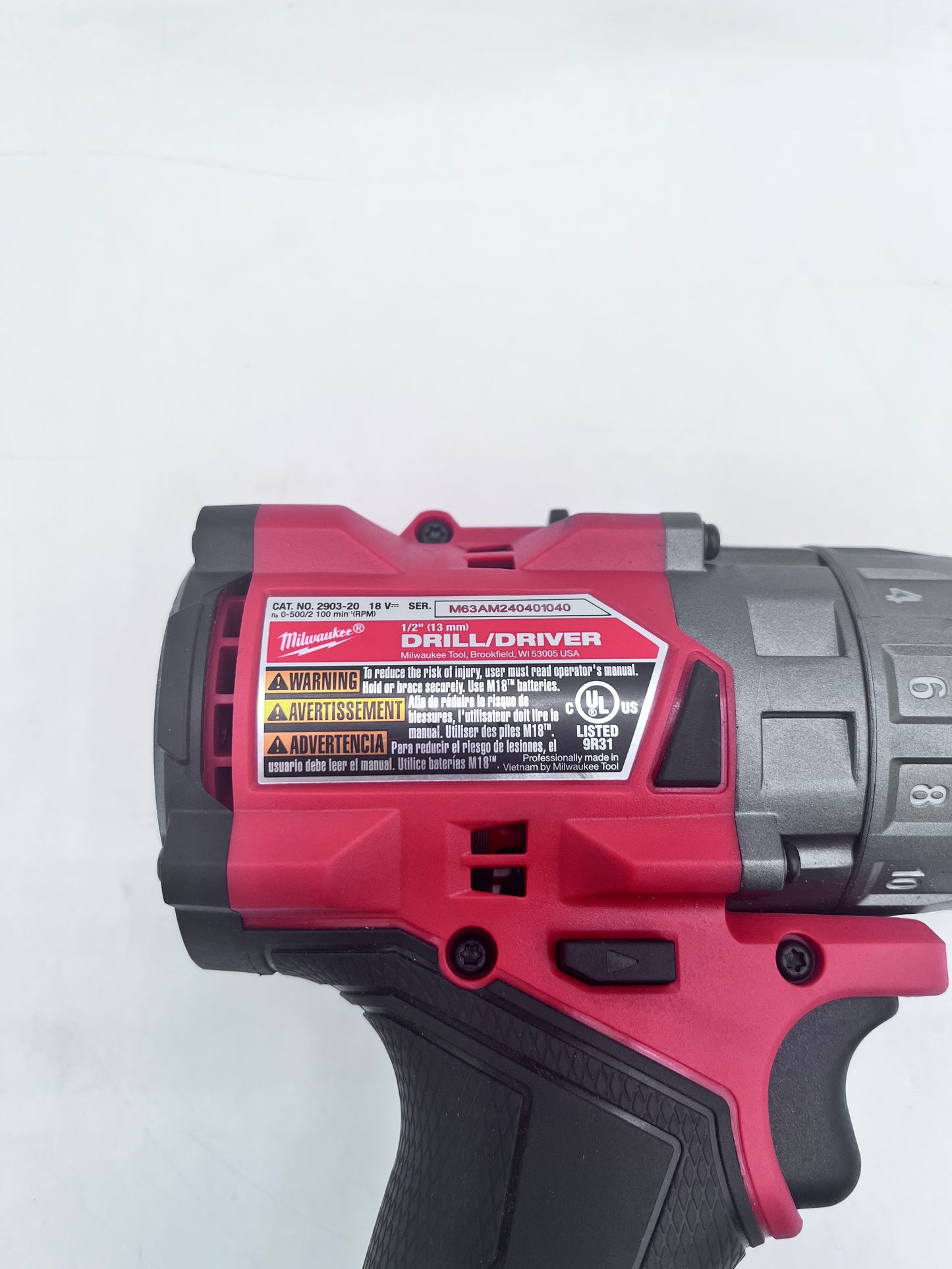 Milwaukee 1/2" Drill/Driver 2903-20 with 5AH Battery Pack - Red