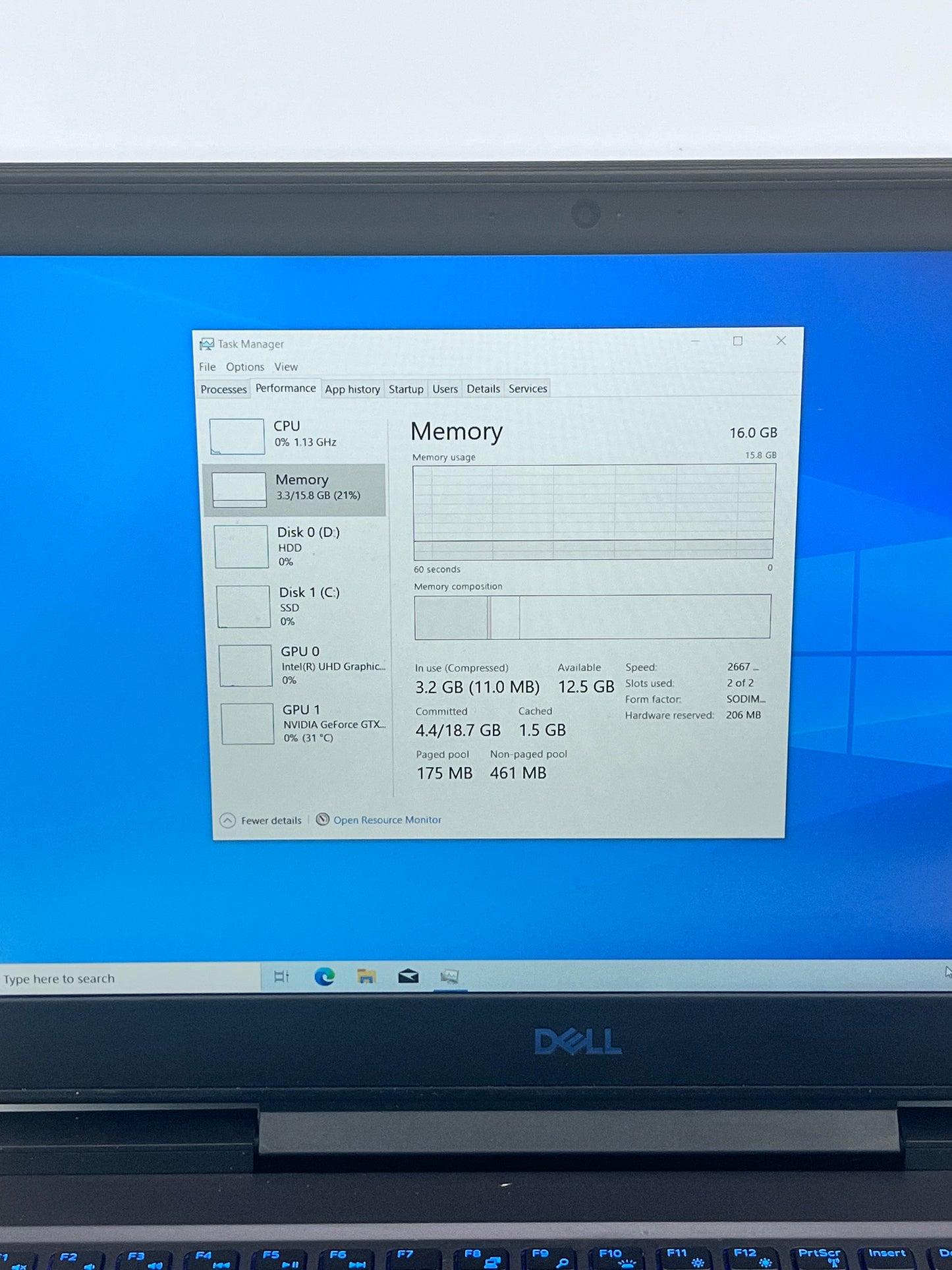 Dell G7 15 7588 15.6” Gaming Core i7-8750H 16GB 128GB SSD+1TB GTX 1060 Max-Q