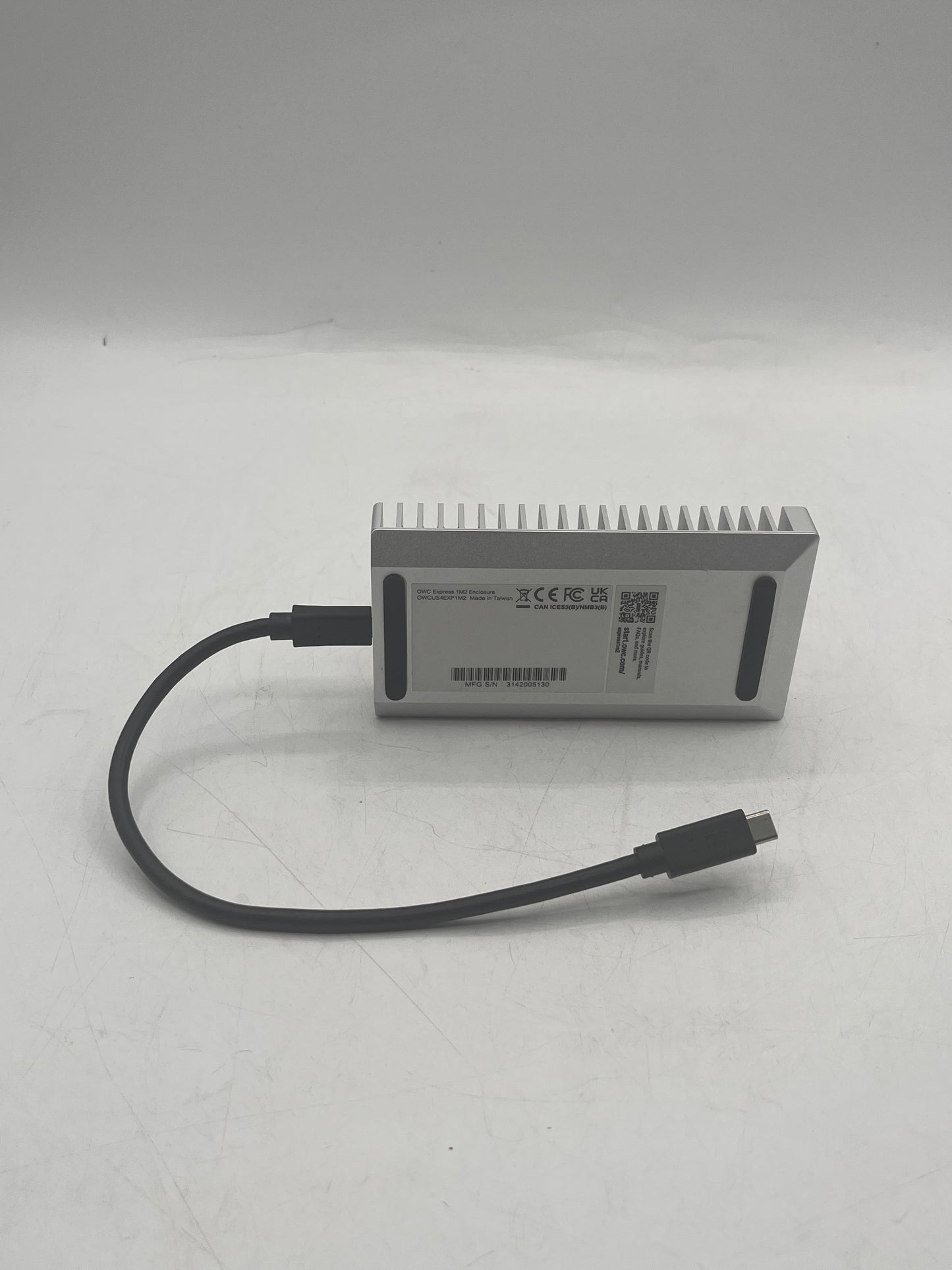 OWC Express 1M2 USB4 Portable NVMe M.2 External SSD Enclosure - Silver