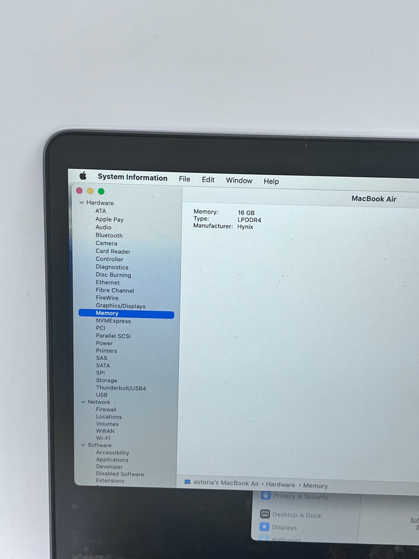 Apple MacBook Air 2020 13" A2337 M1 16GB 256GB - Space Gray