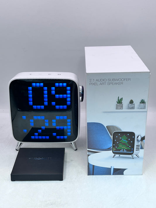 Divoom Tivoo-Max Portable Bluetooth Speaker System  White Cube Design