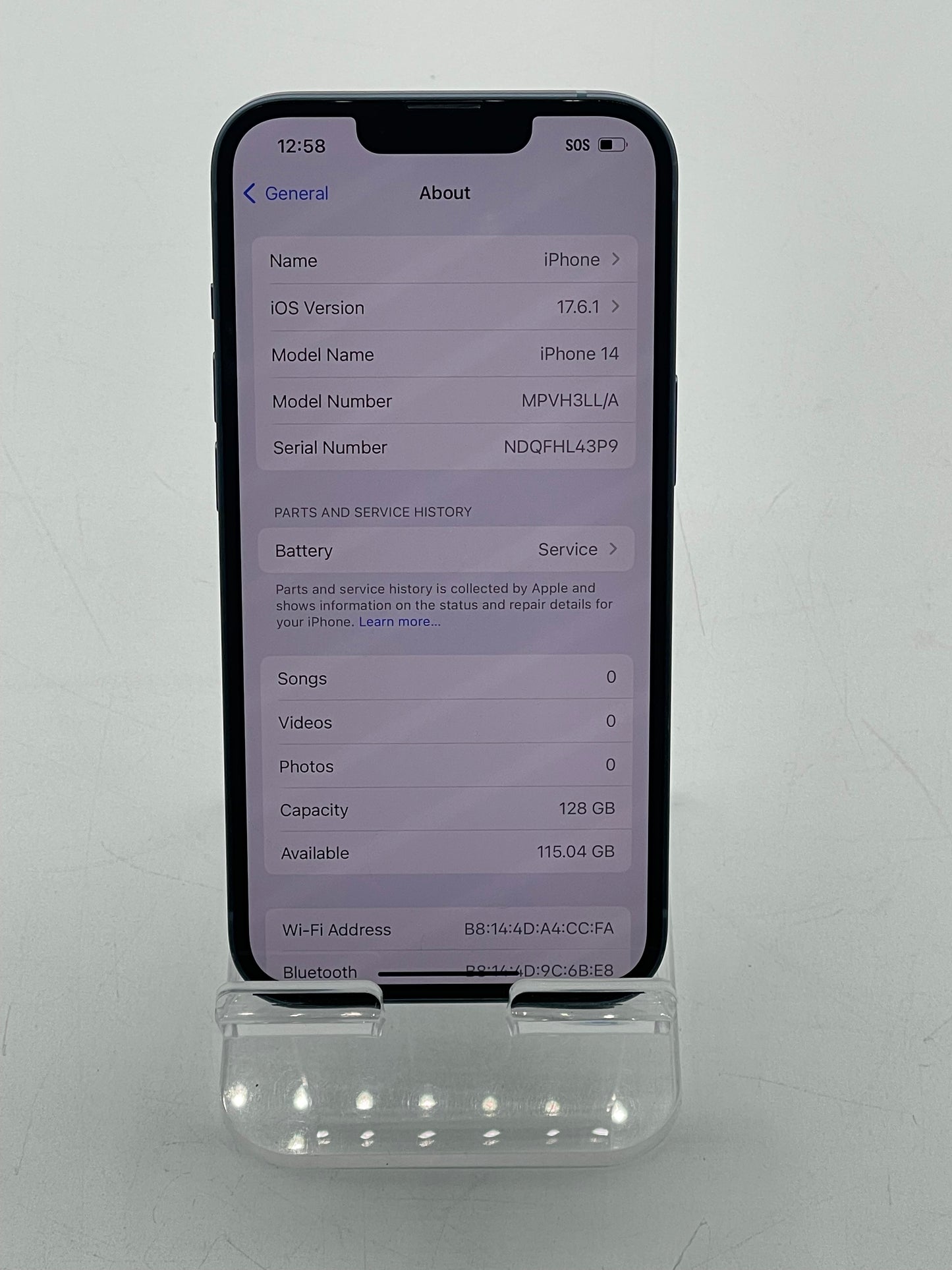Unlocked Apple iPhone 14 6.1” 128GB Blue A2649 MPVH3LL/A Free Shipping