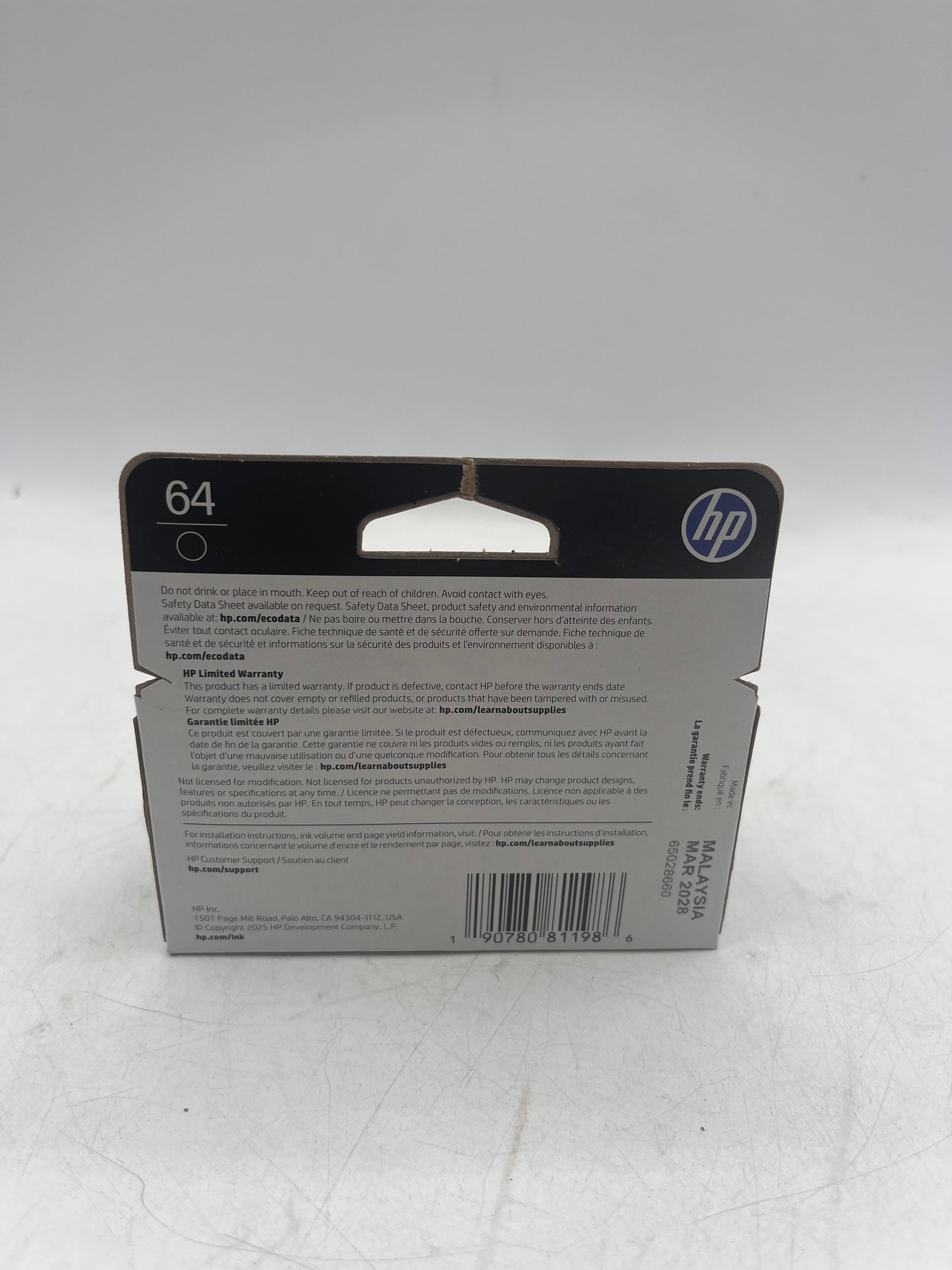 HP 64 Black Printer Toner & Ink