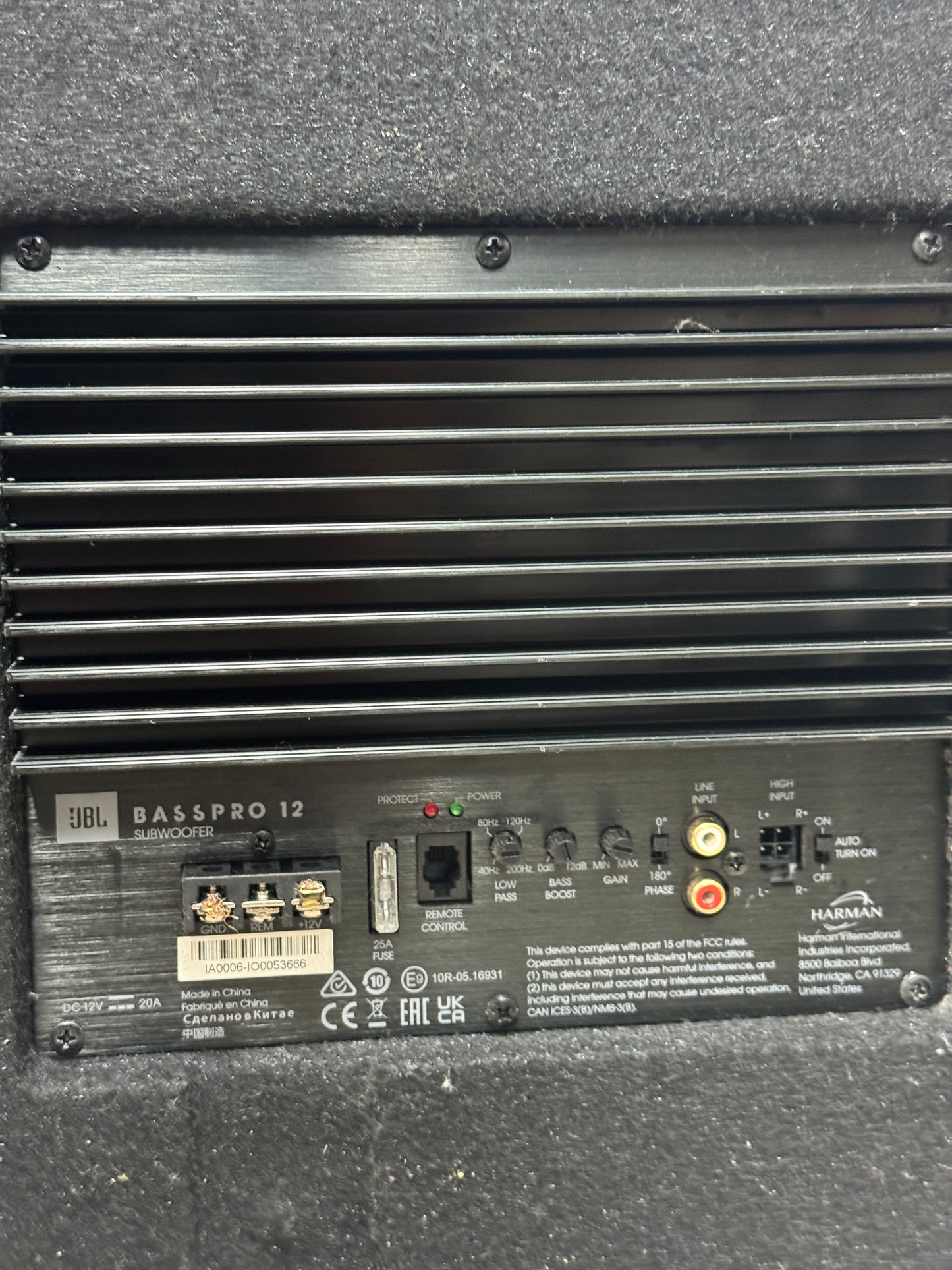 JBL BassPro 12 Powered 12" Subwoofer 150W RMS Tested Free Shipping