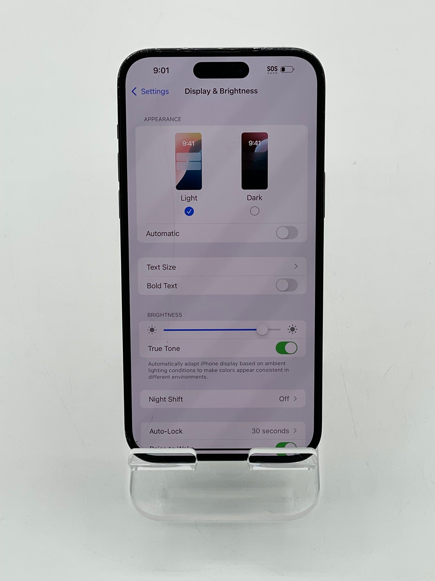Unlocked Apple iPhone 14 Pro Max 256GB Black A2651 MQ8T3LL/A Cracked