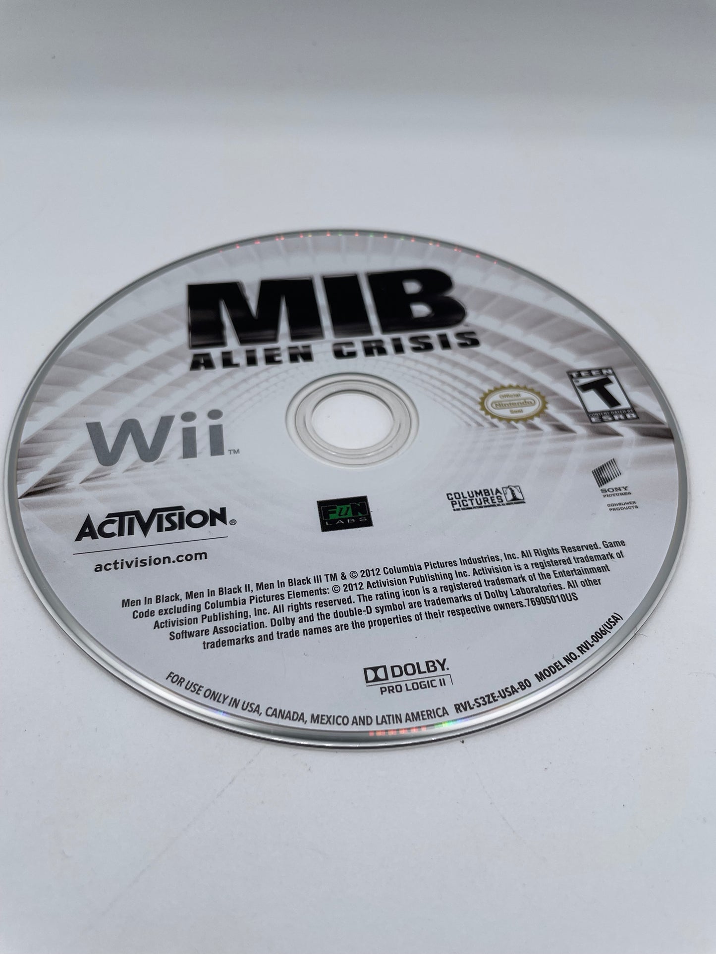 Men In Black: Alien Crisis - Nintendo Wii - Activision - 2012 - Tested Working
