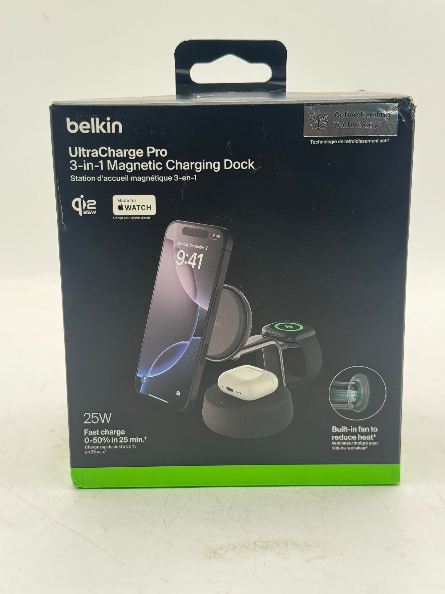 Belkin UltraCharge Pro 3-in-1 Magnetic Charging Dock Black New in Box