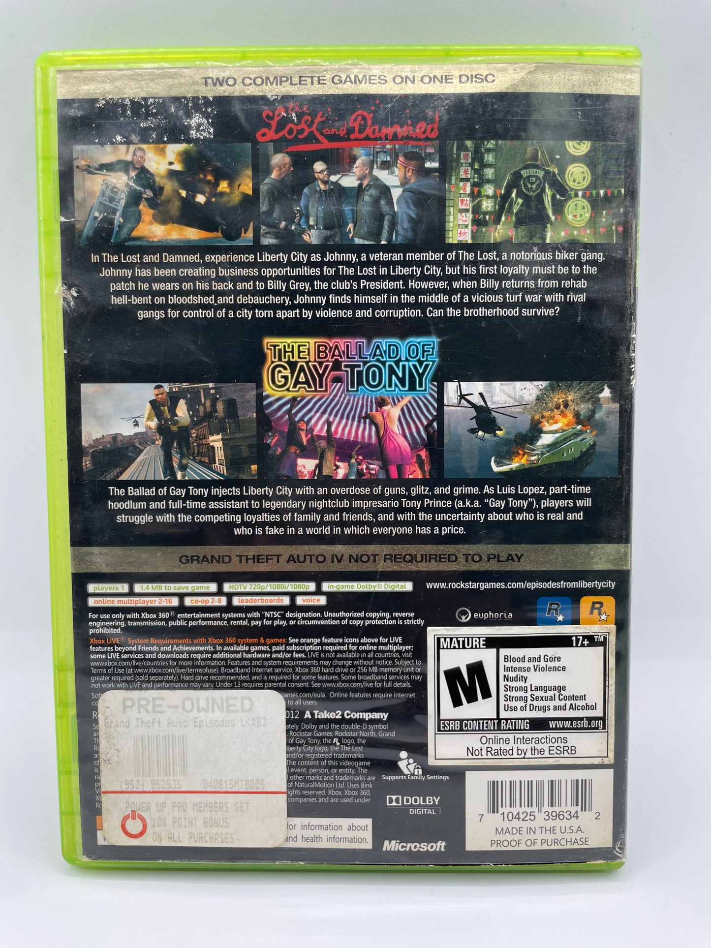 Xbox 360 Grand Theft Auto: Episodes from Liberty City - Complete in Box