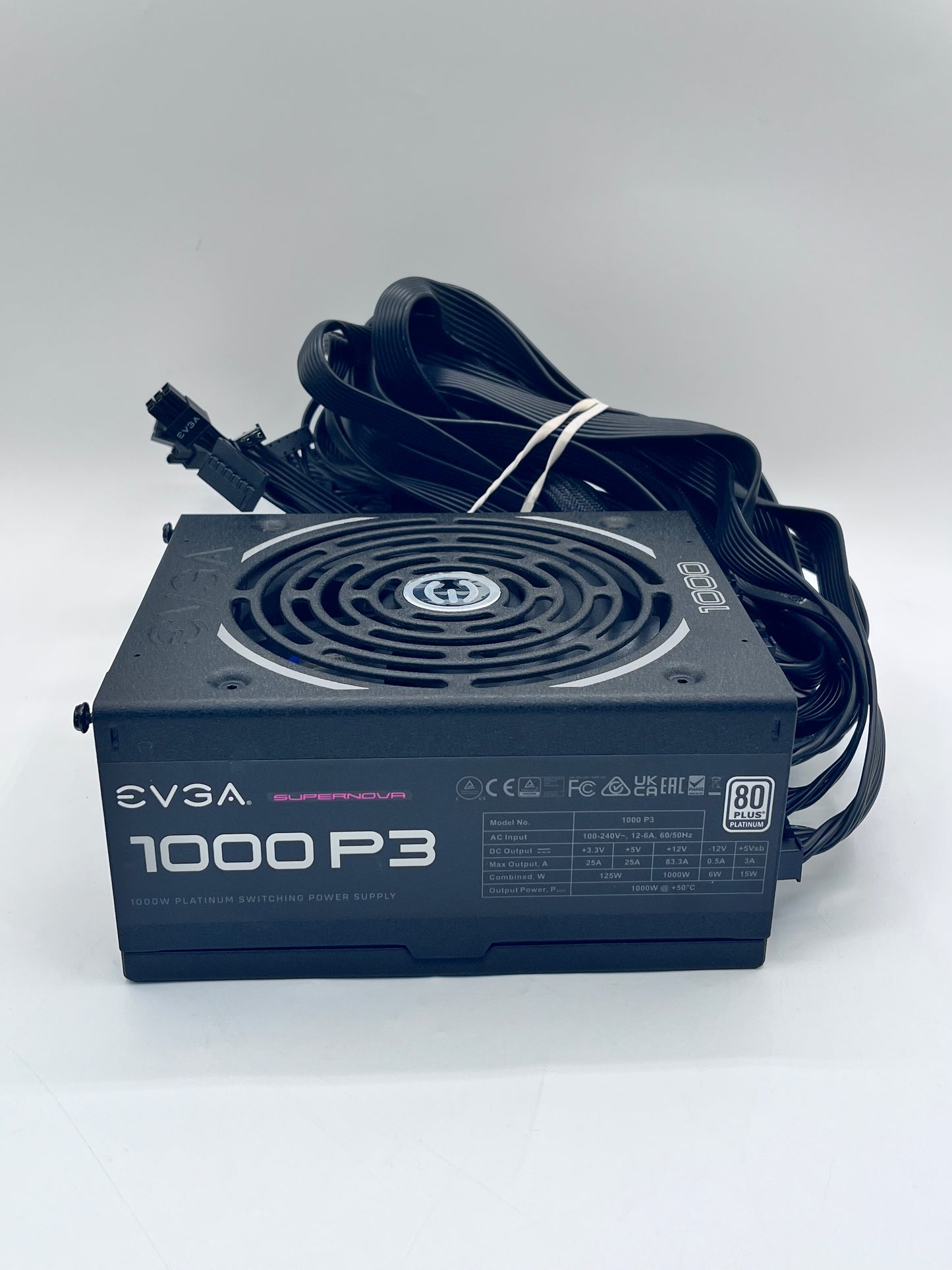EVGA Supernova 1000 P3, 80 Plus Platinum 1000W Power Supply (220-P3-1000-X1)