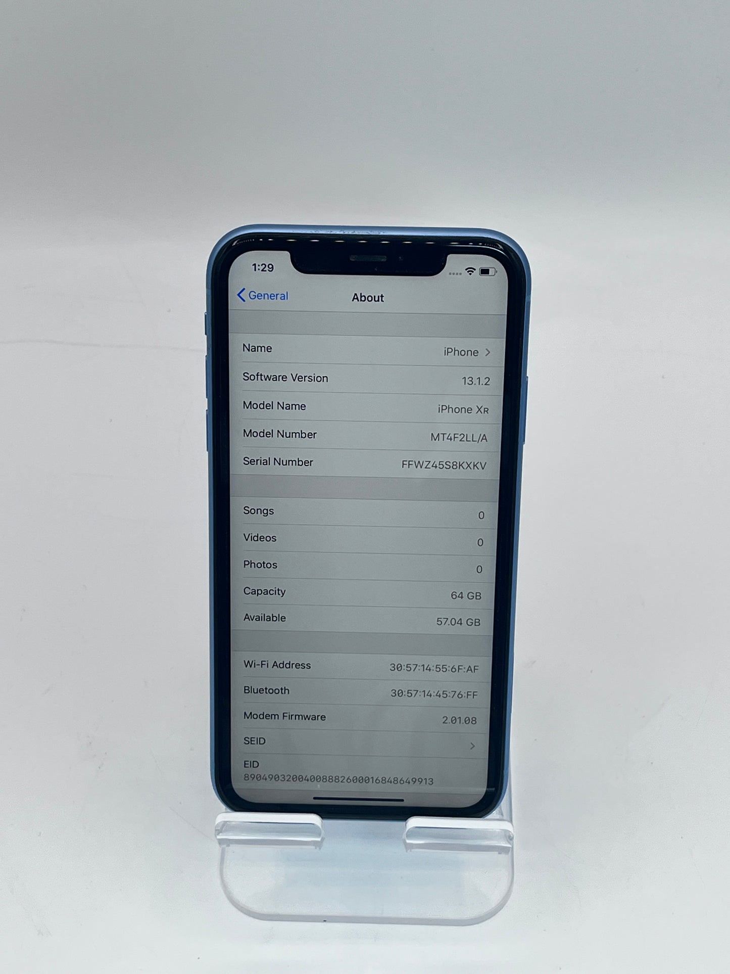 Unlocked Apple iPhone XR 6.1" A1984 MT4F2LL/A 64GB - Blue