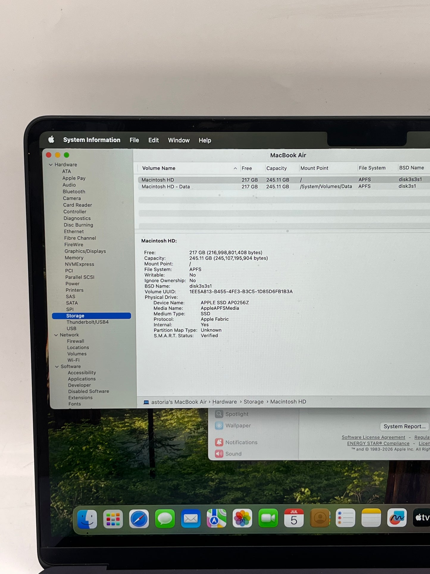 2025 Apple MacBook Air 13" M4 MW123LL/A A3240 16GB 256GB Blue 31 Cycle Count