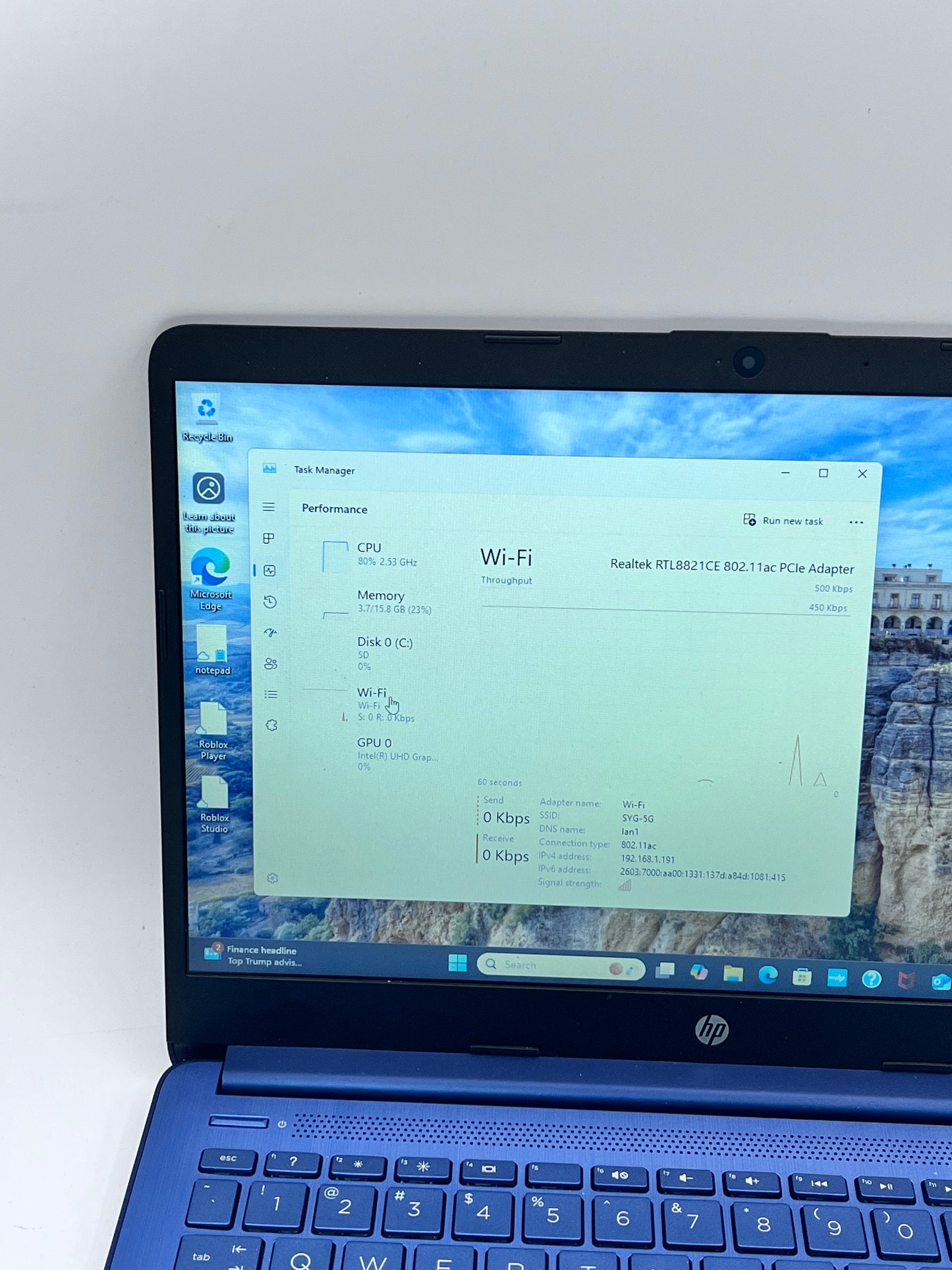 HP Stream 14-cf2111wm Intel Celeron N4120 16GB 64GB Windows 11