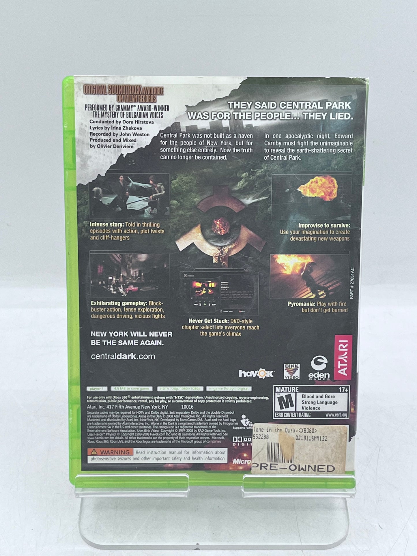 Alone in the Dark (Soundtrack Edition) - Xbox 360 Video Game - Free Shipping!