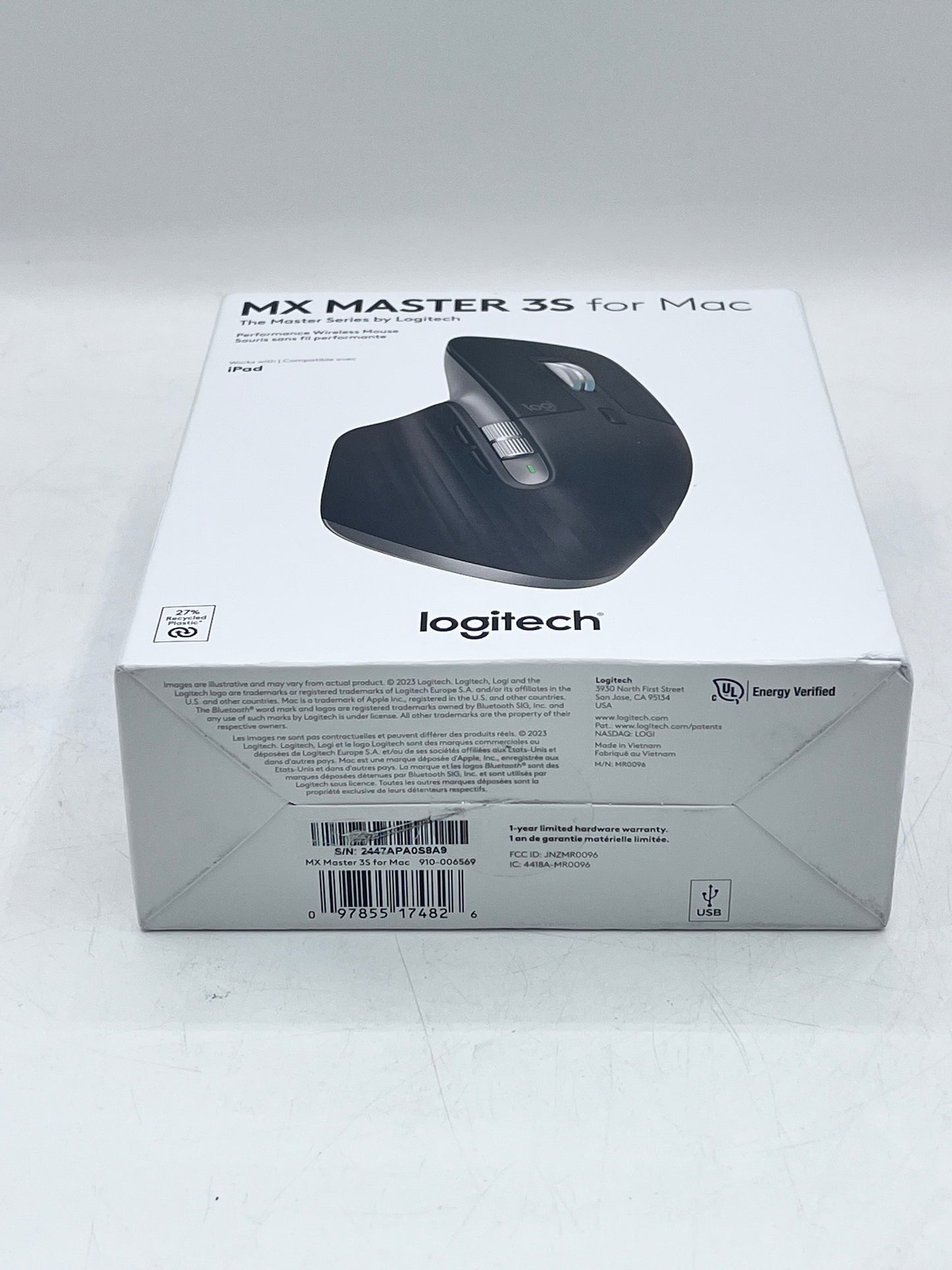 Logitech MX Master 3S Wireless Mouse for Mac - New In Box - Black