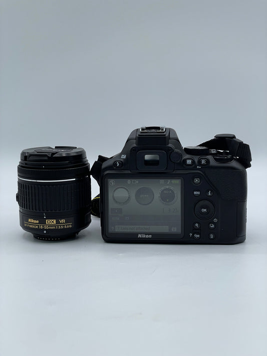 Nikon D3500 24.2MP with 18-55mm VR Lens Kit DSLR Camera - Black